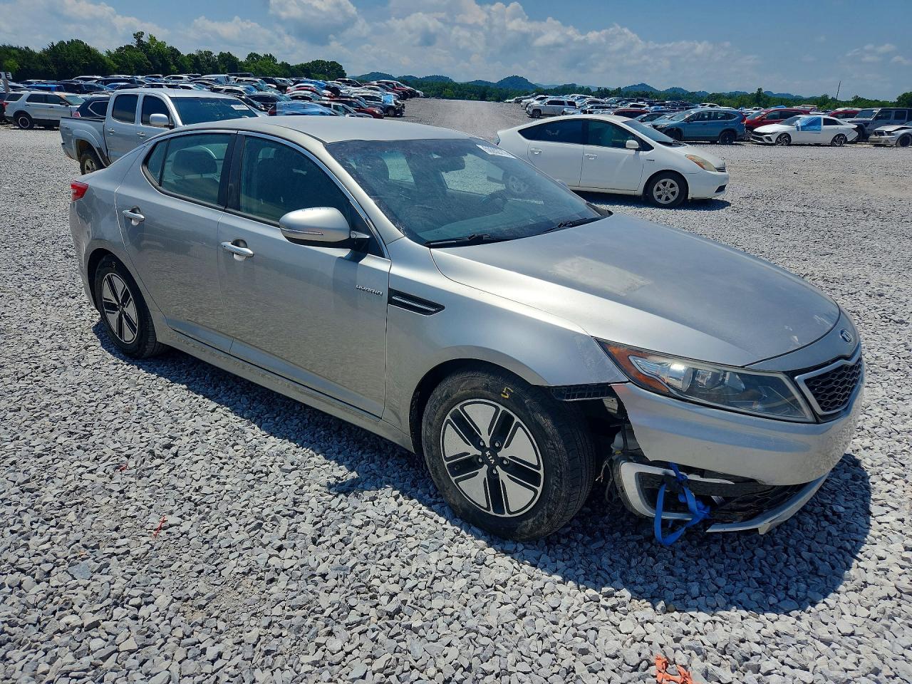 2013 Kia Optima Hybrid Silver vin: KNAGM4AD2D5044034