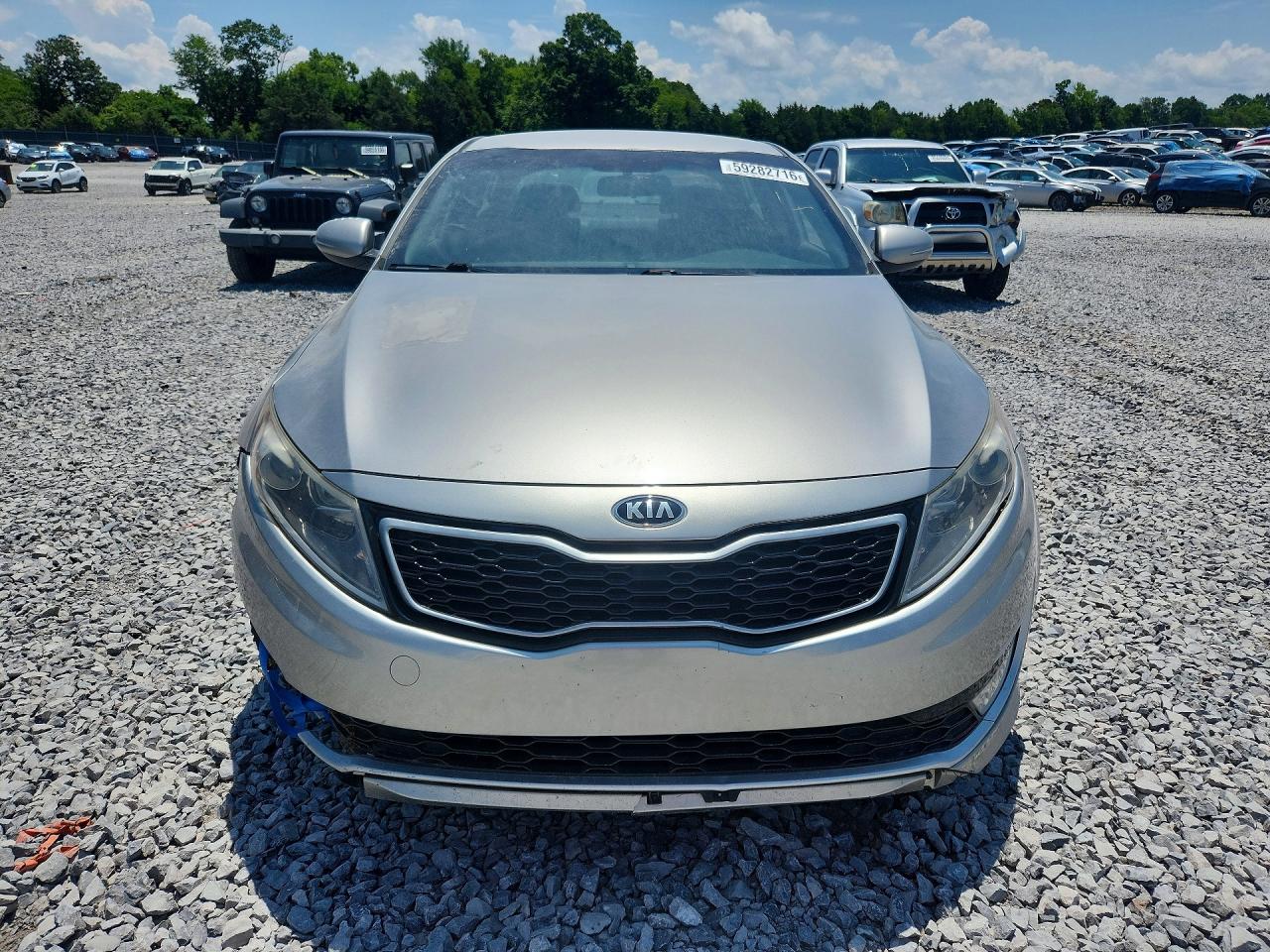 2013 Kia Optima Hybrid Silver vin: KNAGM4AD2D5044034