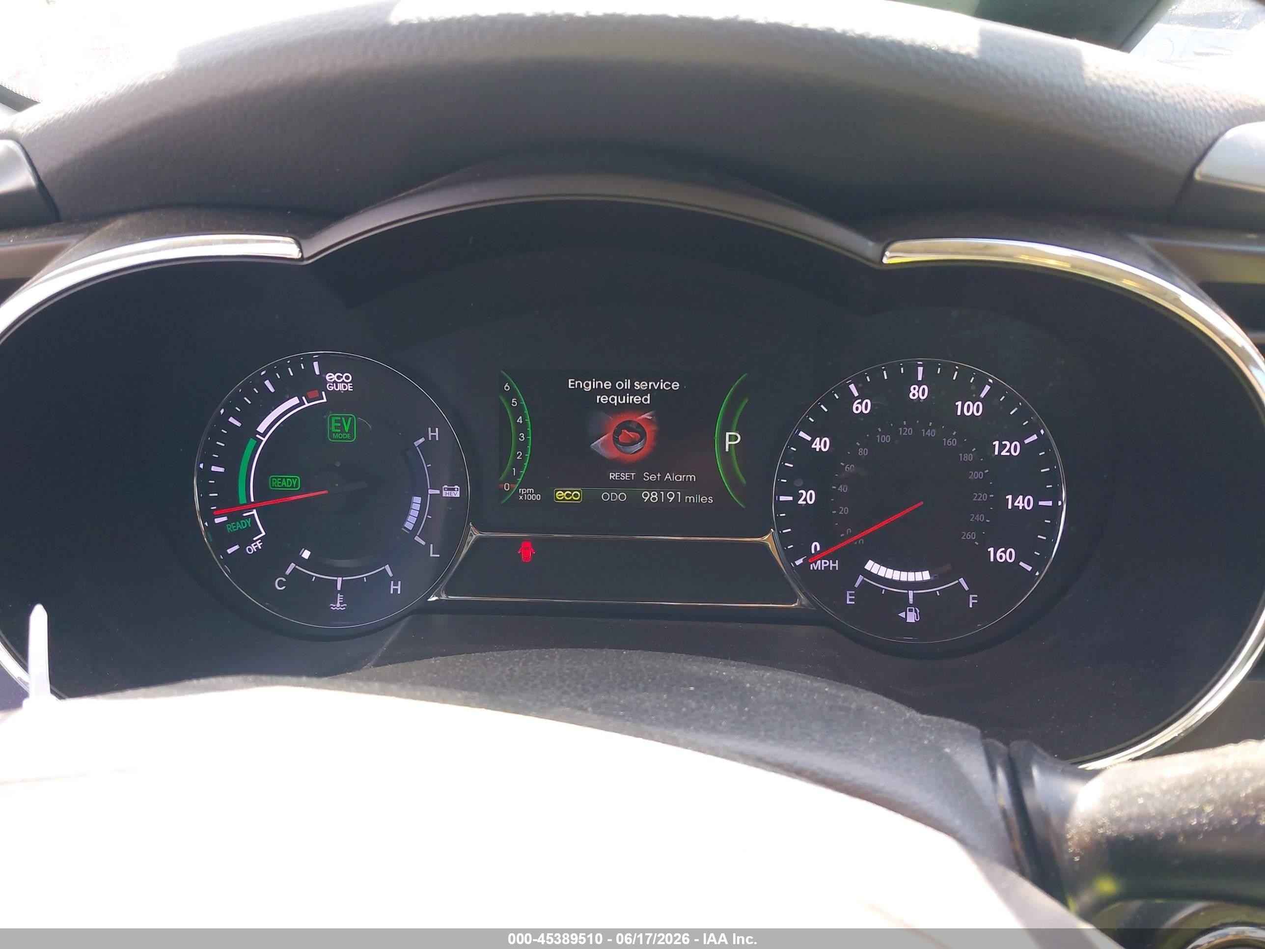 2013 Kia Optima Hybrid Lx White vin: KNAGM4AD2D5048746