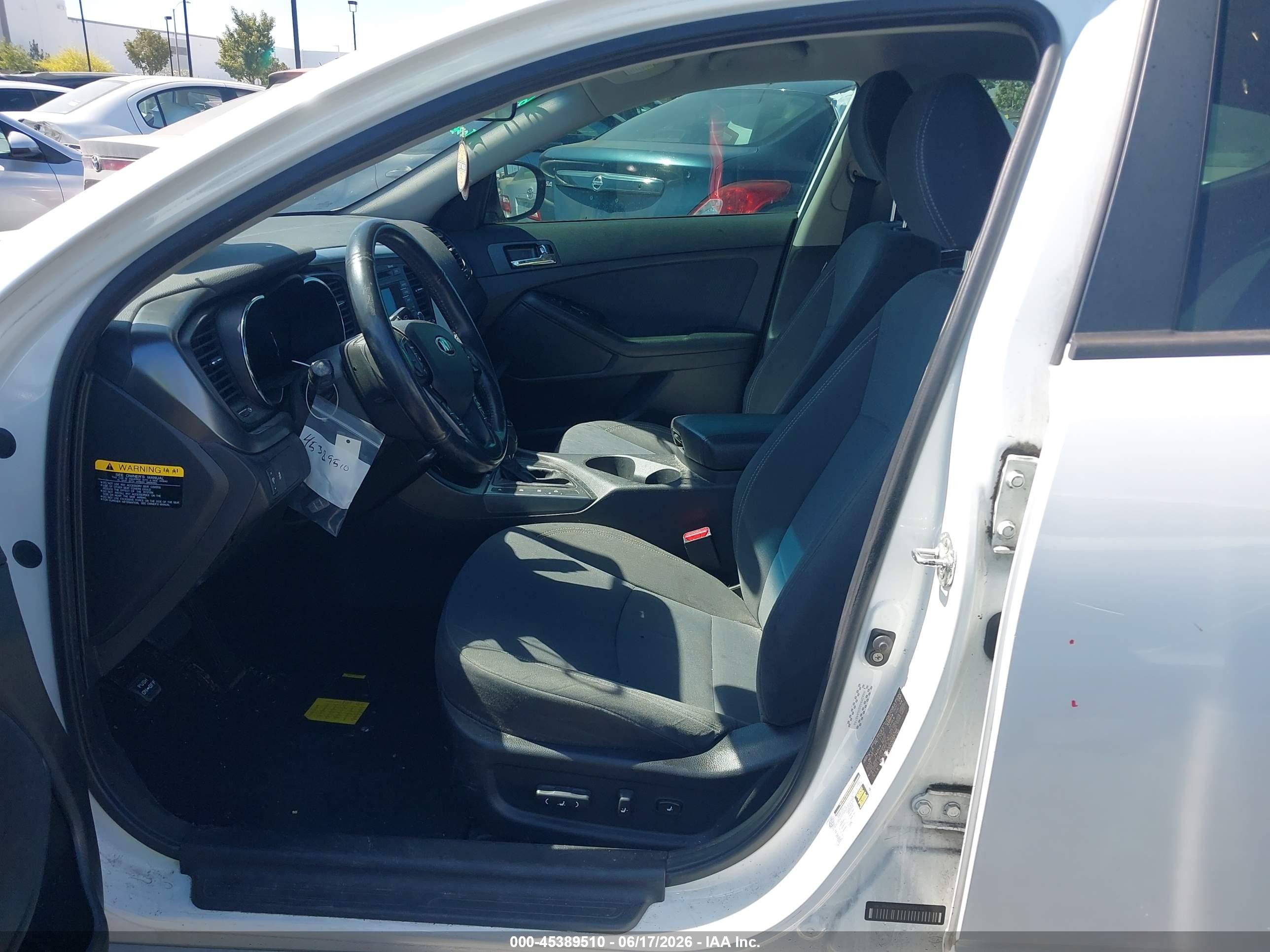 2013 Kia Optima Hybrid Lx White vin: KNAGM4AD2D5048746