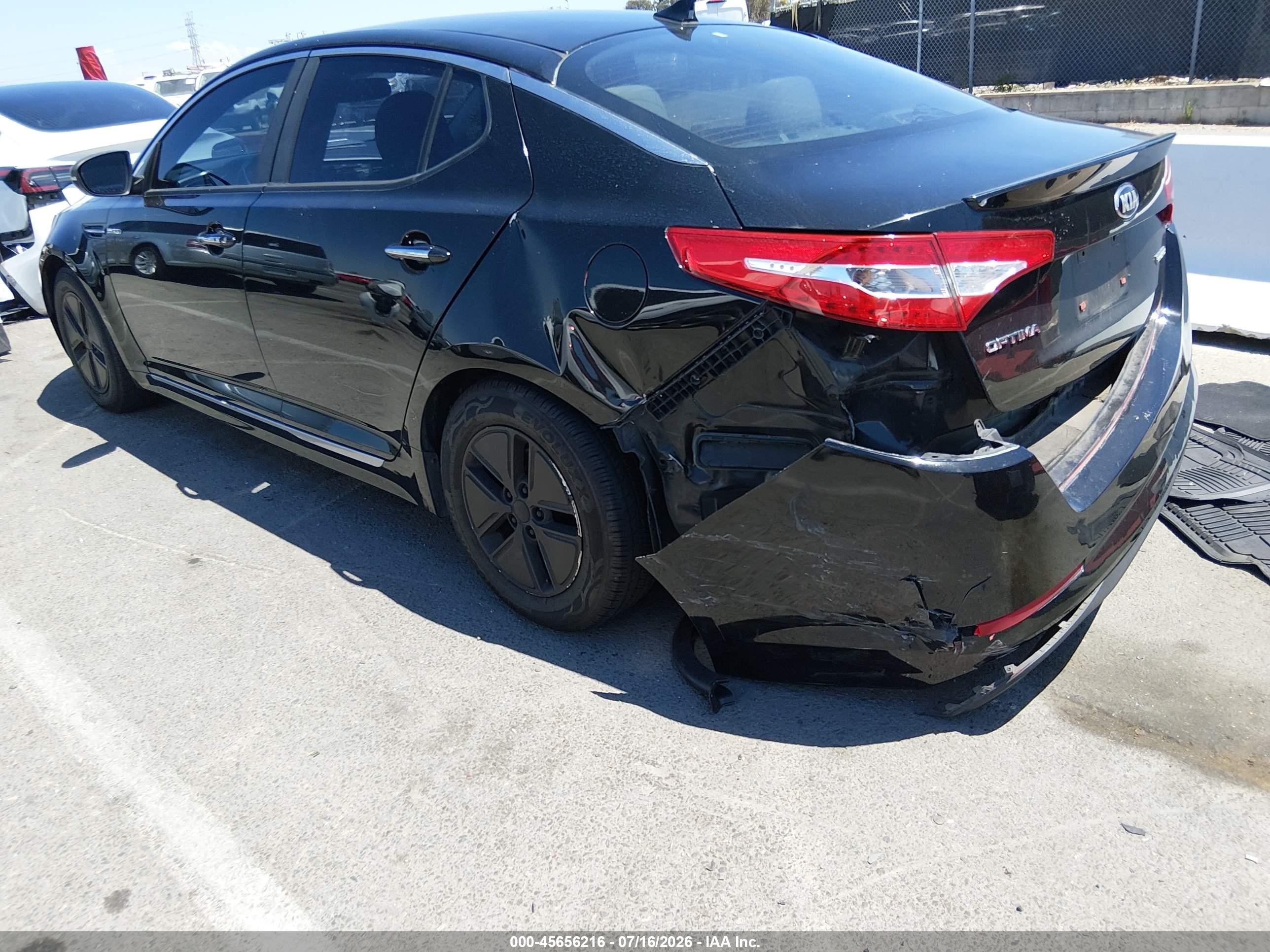 2013 Kia Optima Hybrid Lx Black vin: KNAGM4AD2D5056491