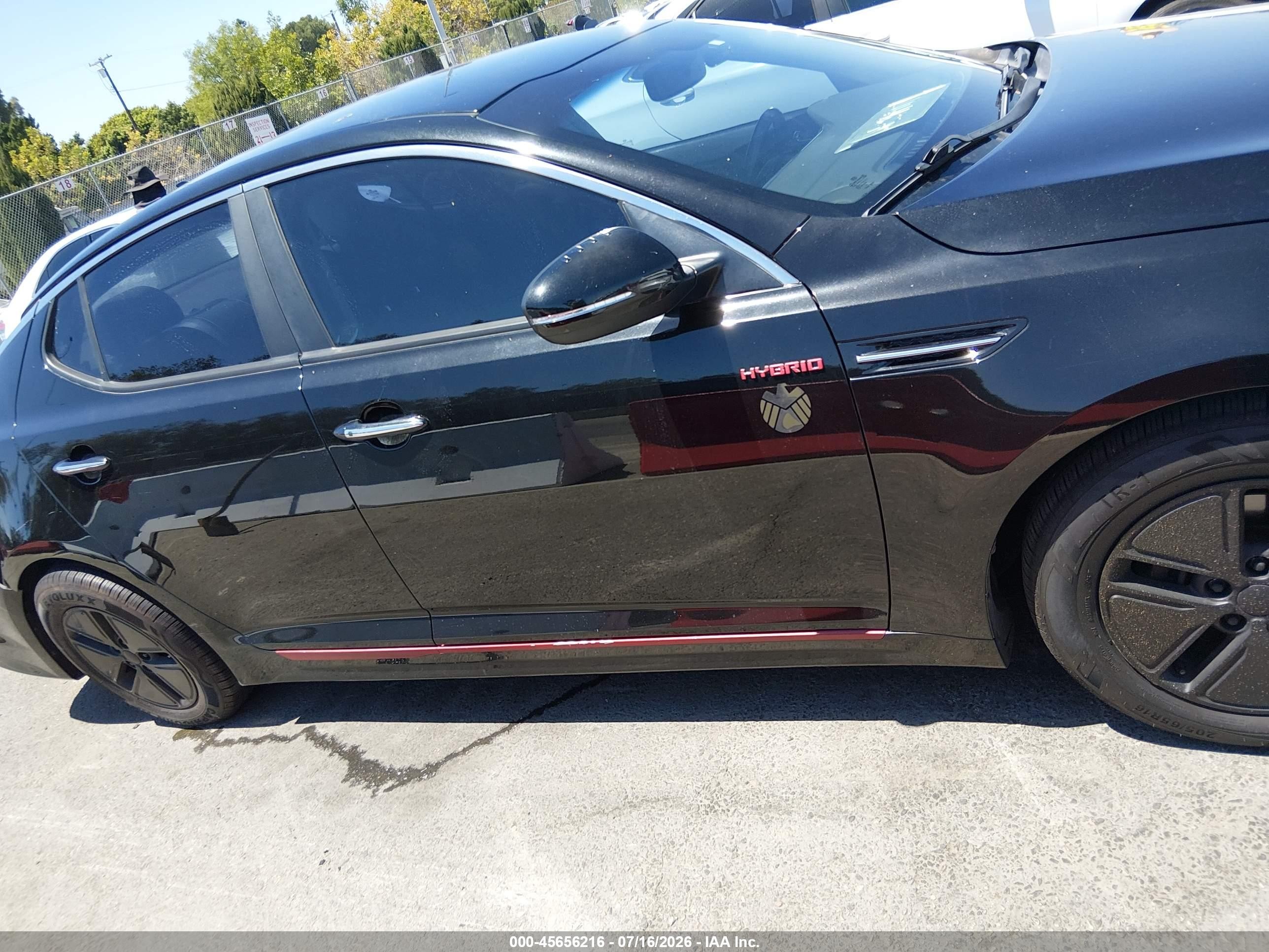 2013 Kia Optima Hybrid Lx Black vin: KNAGM4AD2D5056491
