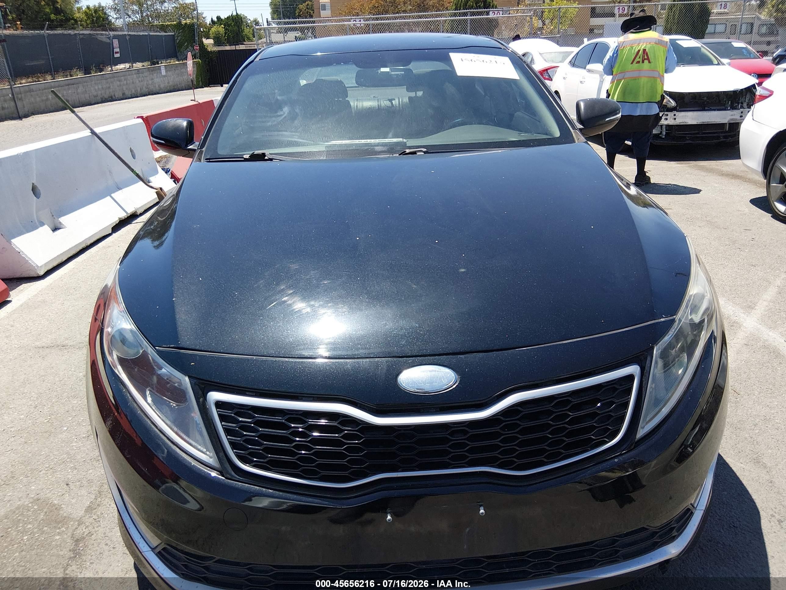2013 Kia Optima Hybrid Lx Black vin: KNAGM4AD2D5056491