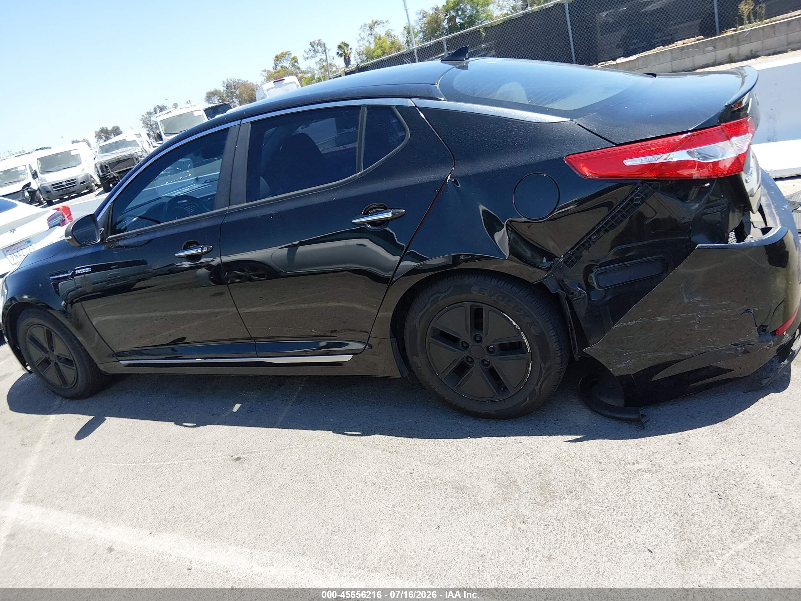 2013 Kia Optima Hybrid Lx Black vin: KNAGM4AD2D5056491