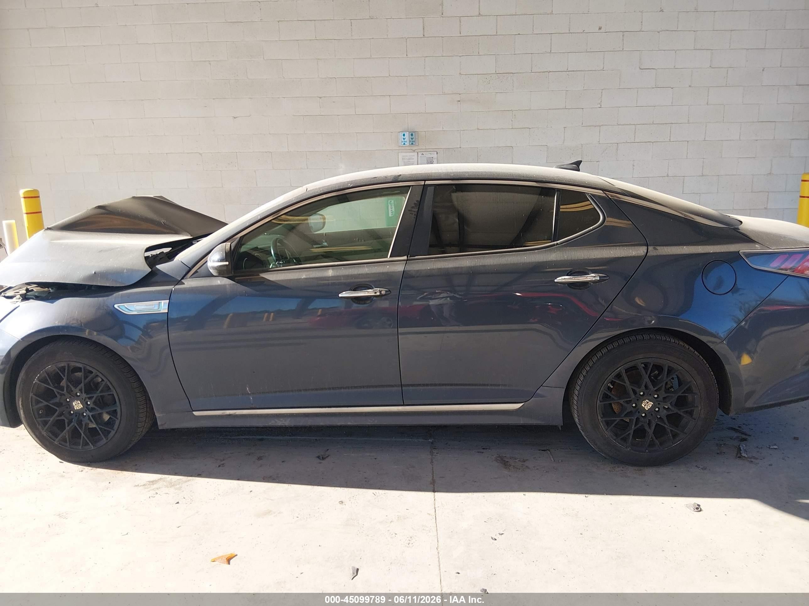 2014 Kia Optima Hybrid Lx Blue vin: KNAGM4AD2E5062938