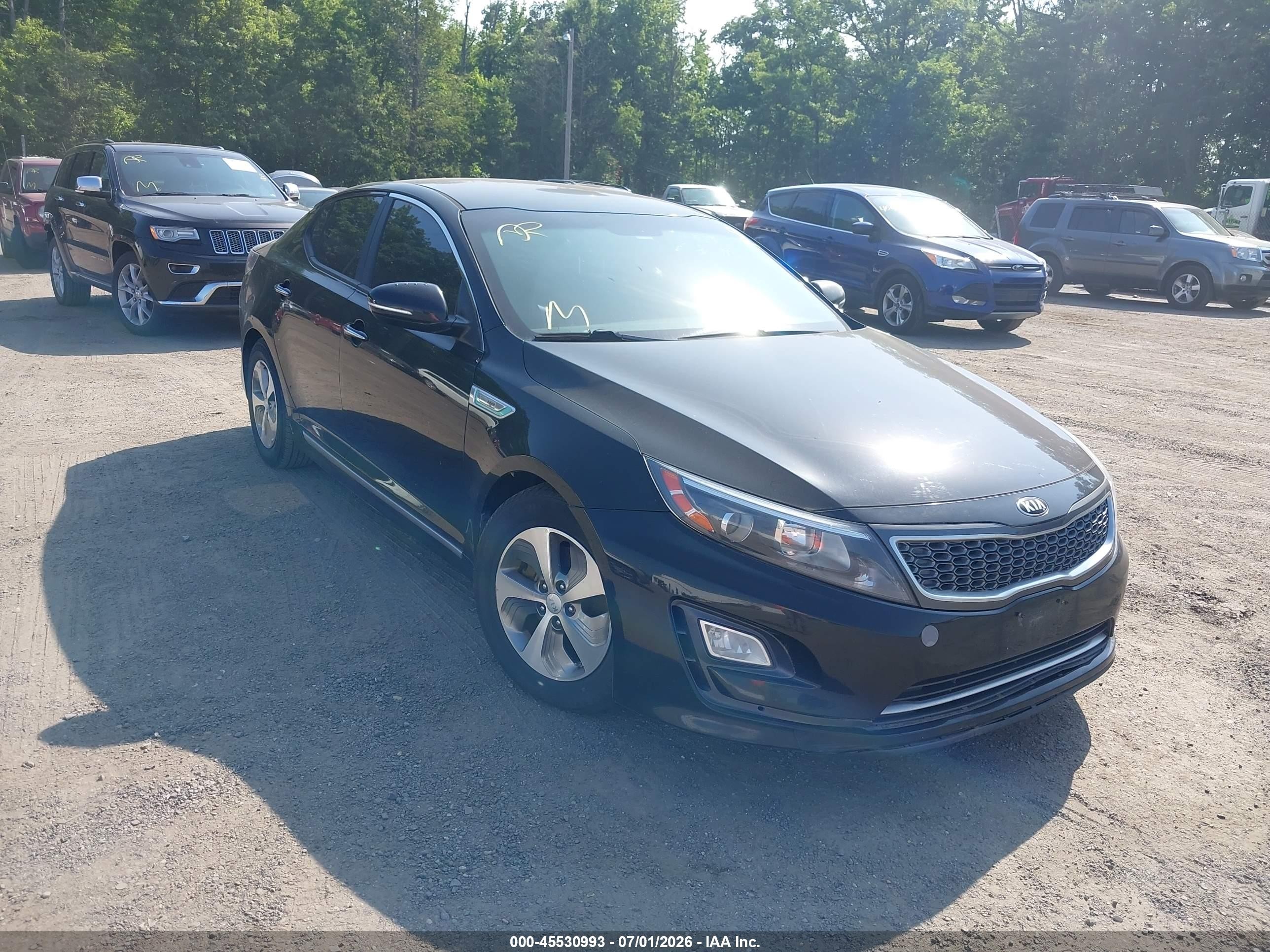 2014 Kia Optima Hybrid Lx Black vin: KNAGM4AD2E5065239