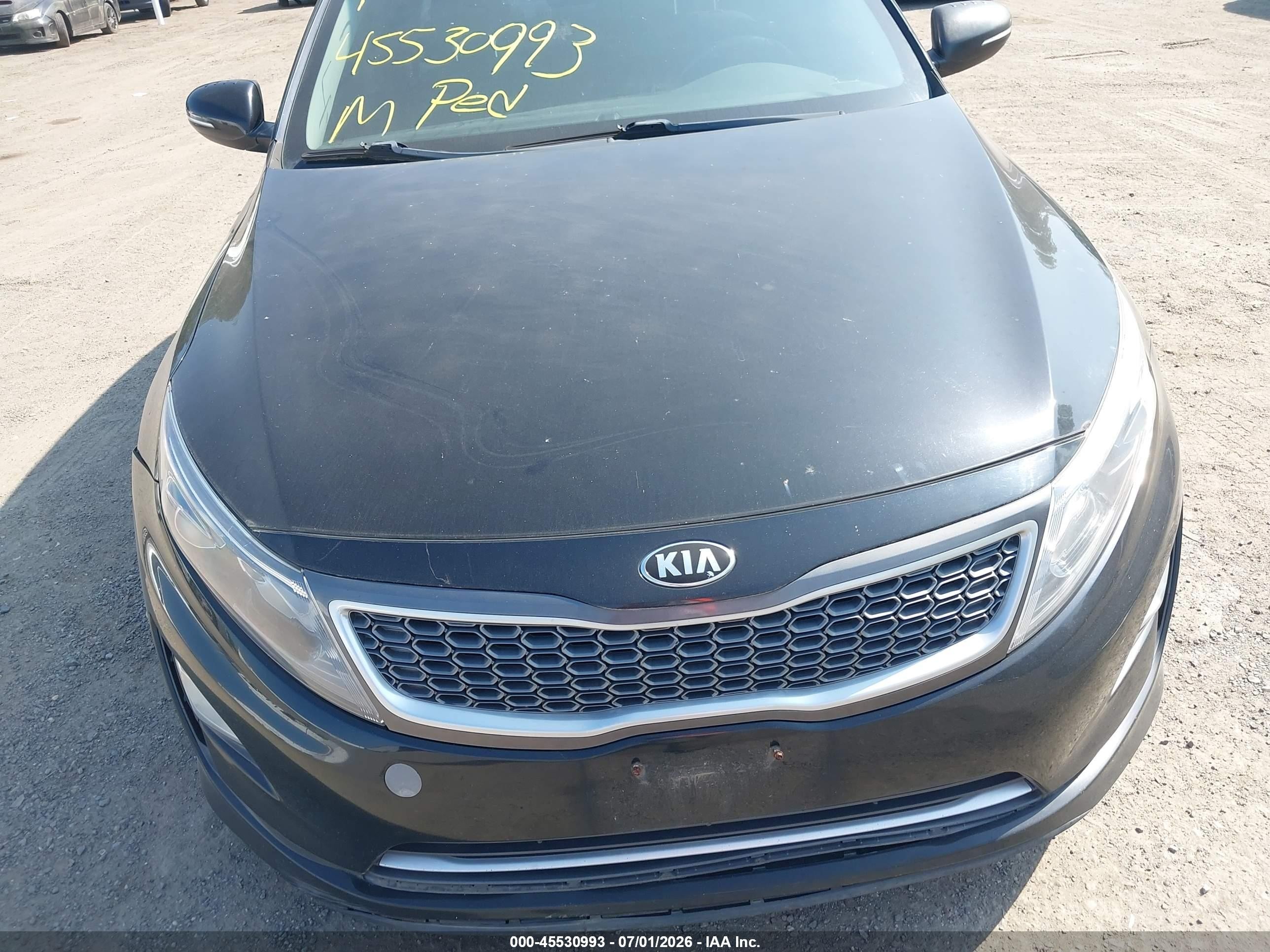 2014 Kia Optima Hybrid Lx Black vin: KNAGM4AD2E5065239