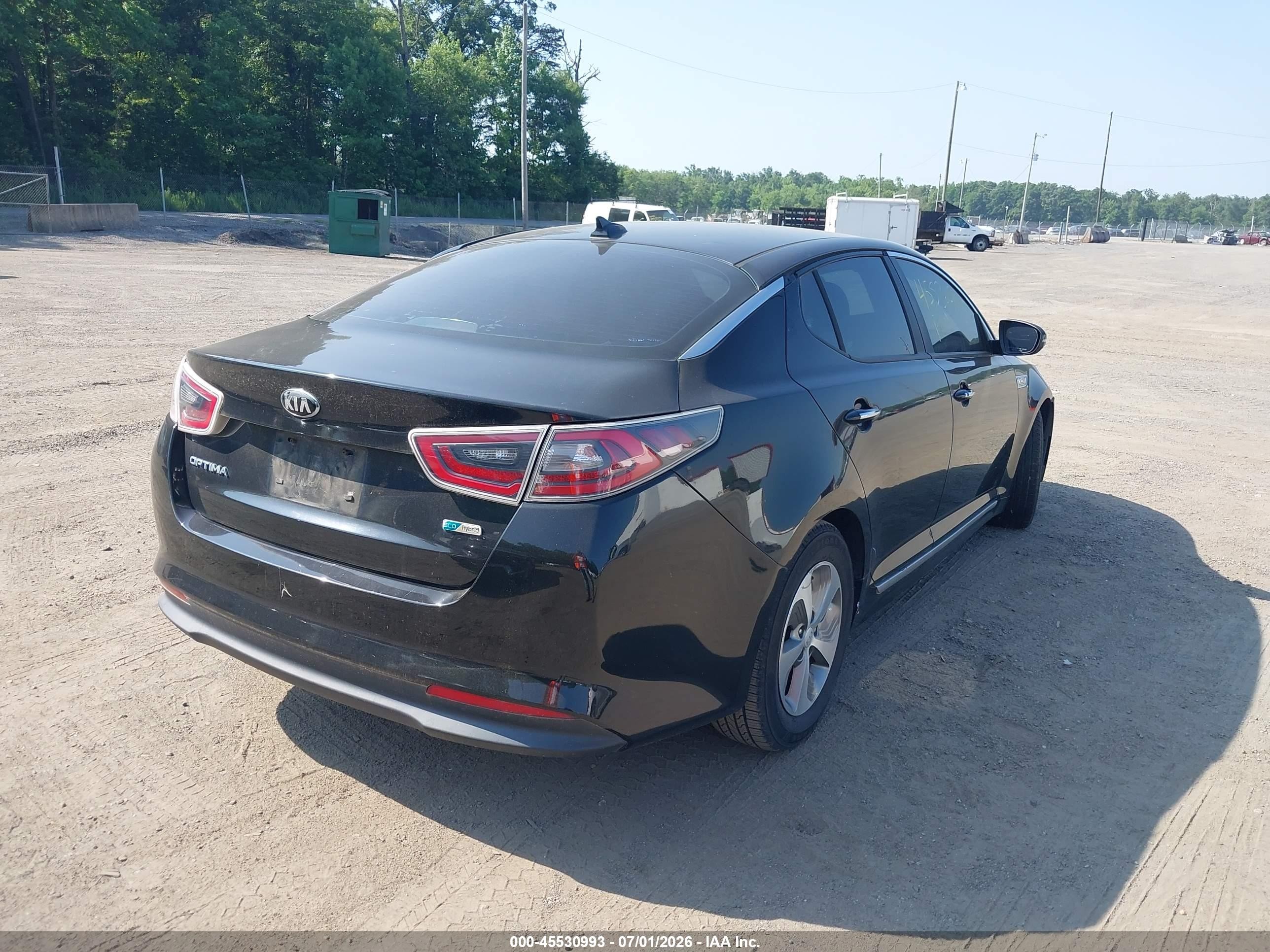 2014 Kia Optima Hybrid Lx Black vin: KNAGM4AD2E5065239