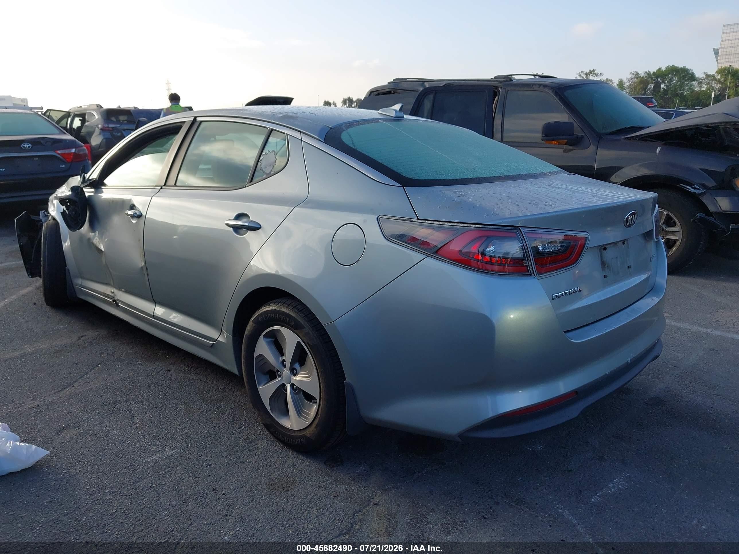 2015 Kia Optima Hybrid   Light Blue vin: KNAGM4AD2F5081295