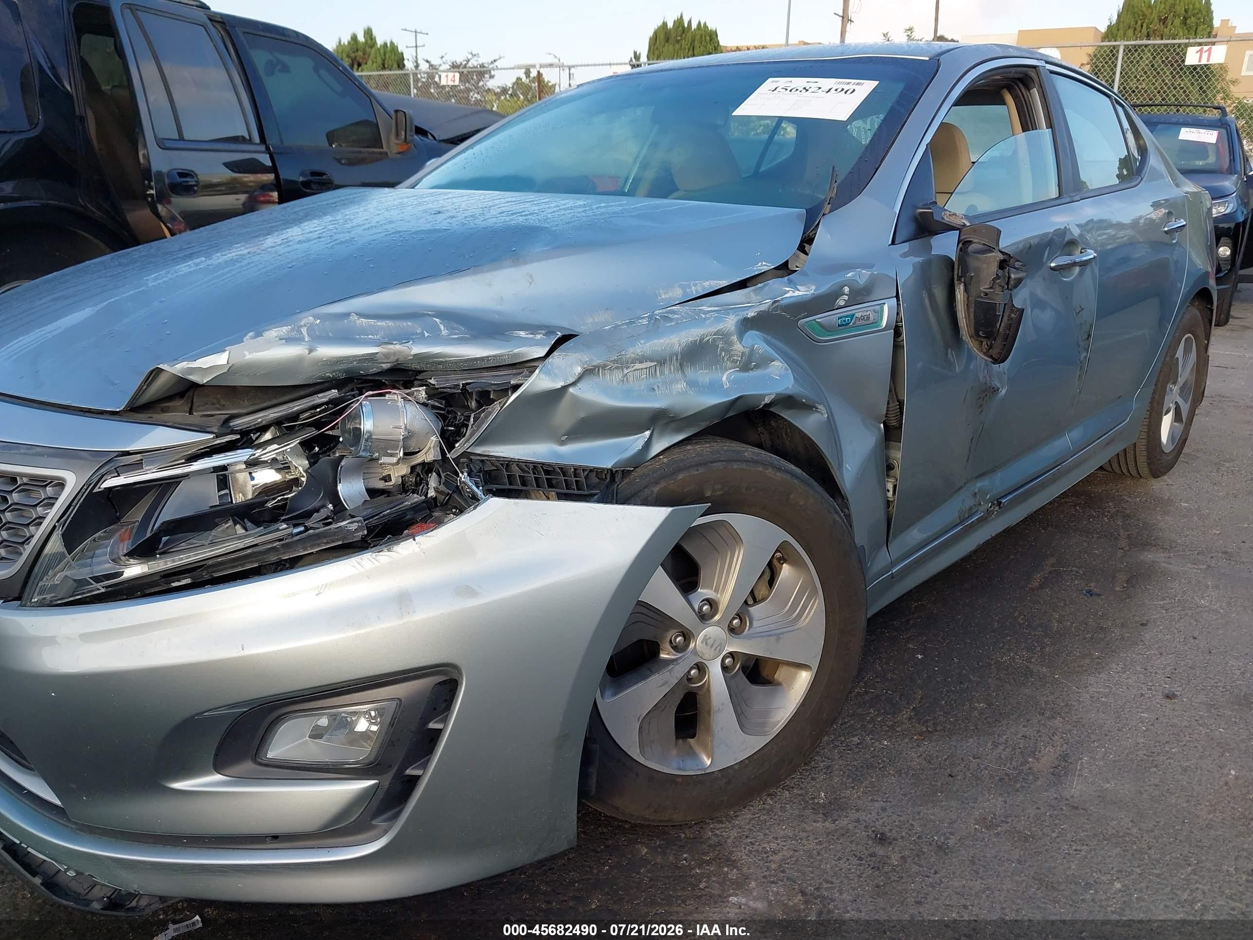 2015 Kia Optima Hybrid   Light Blue vin: KNAGM4AD2F5081295