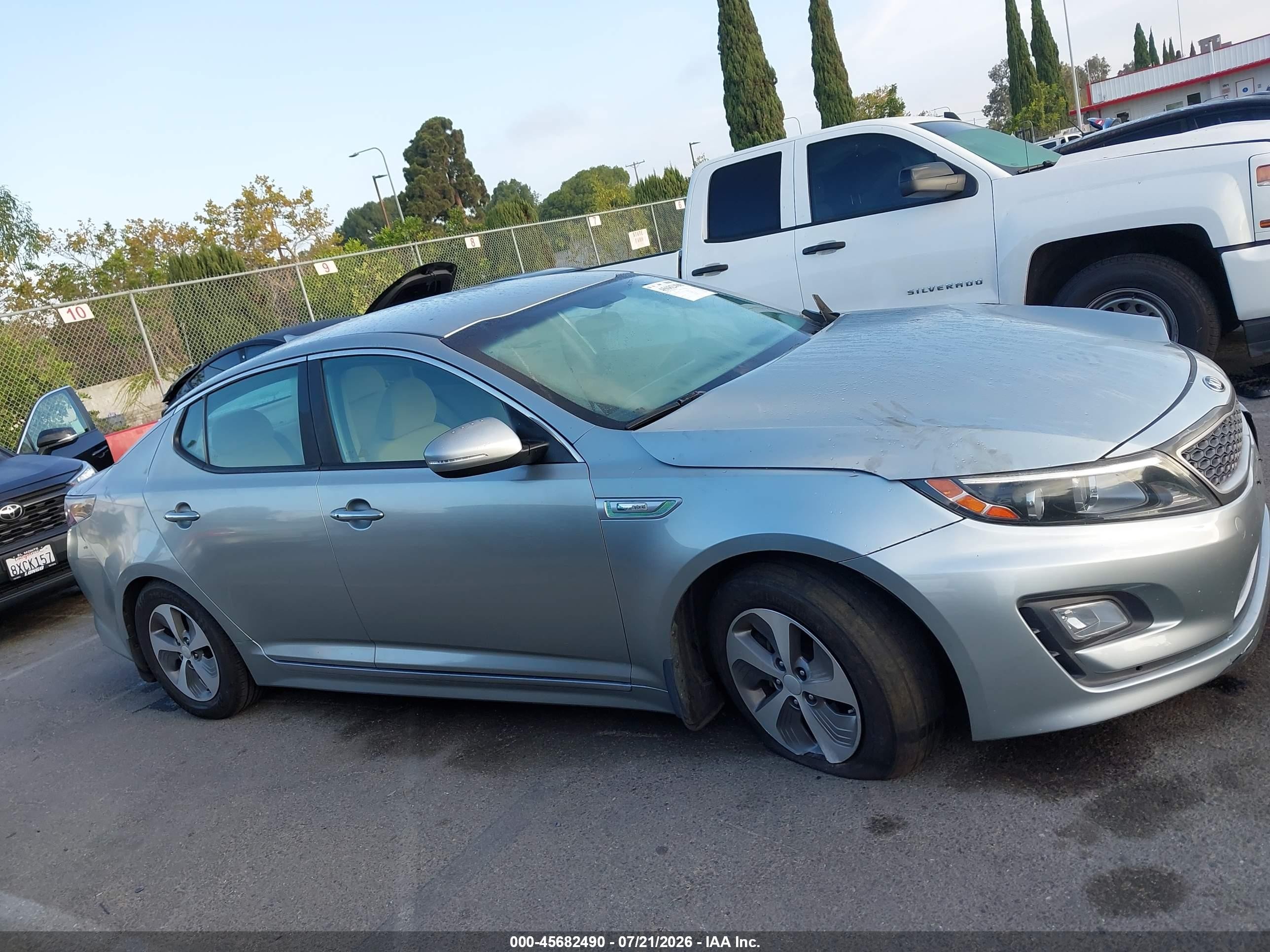 2015 Kia Optima Hybrid   Light Blue vin: KNAGM4AD2F5081295