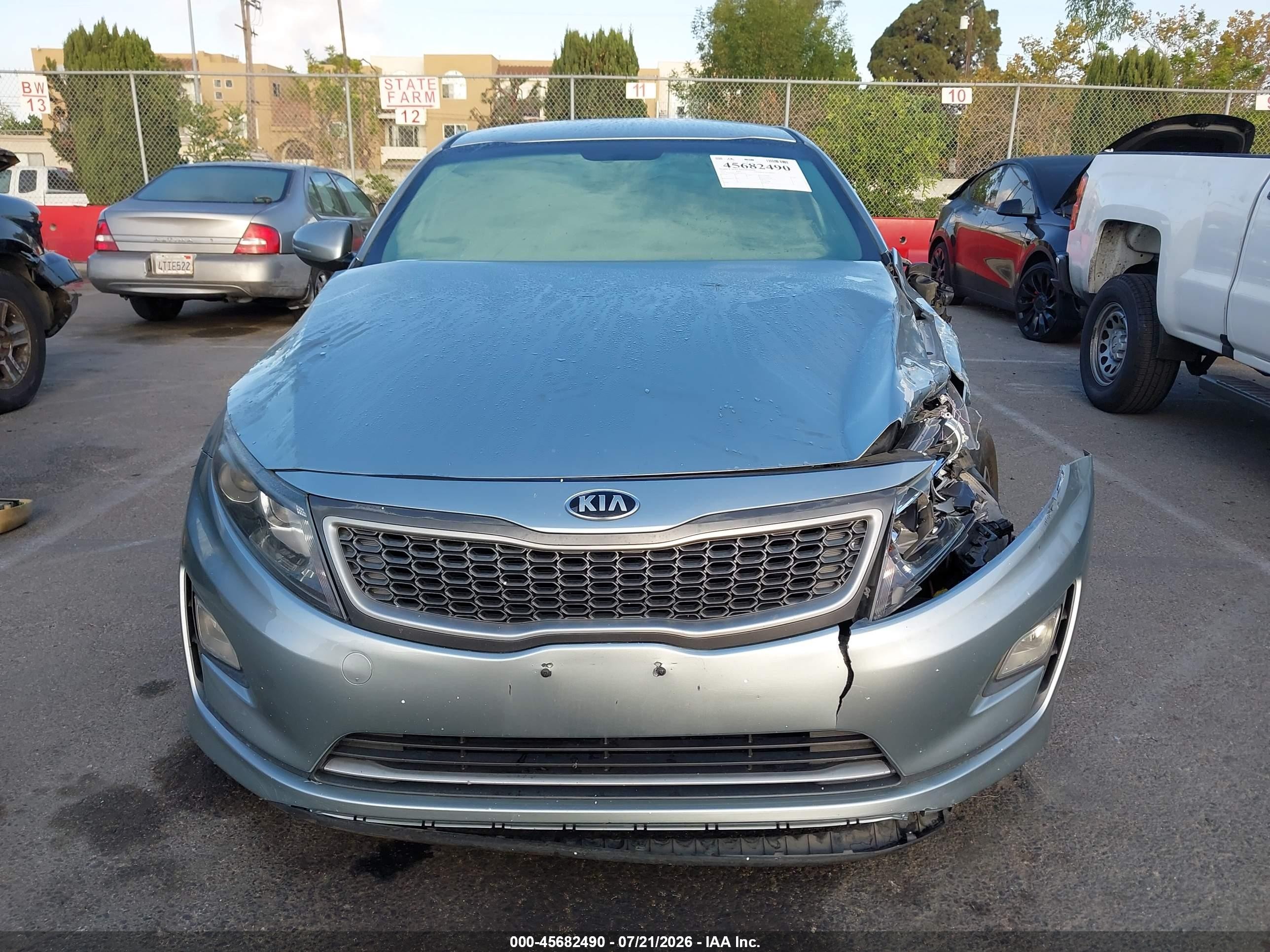 2015 Kia Optima Hybrid   Light Blue vin: KNAGM4AD2F5081295