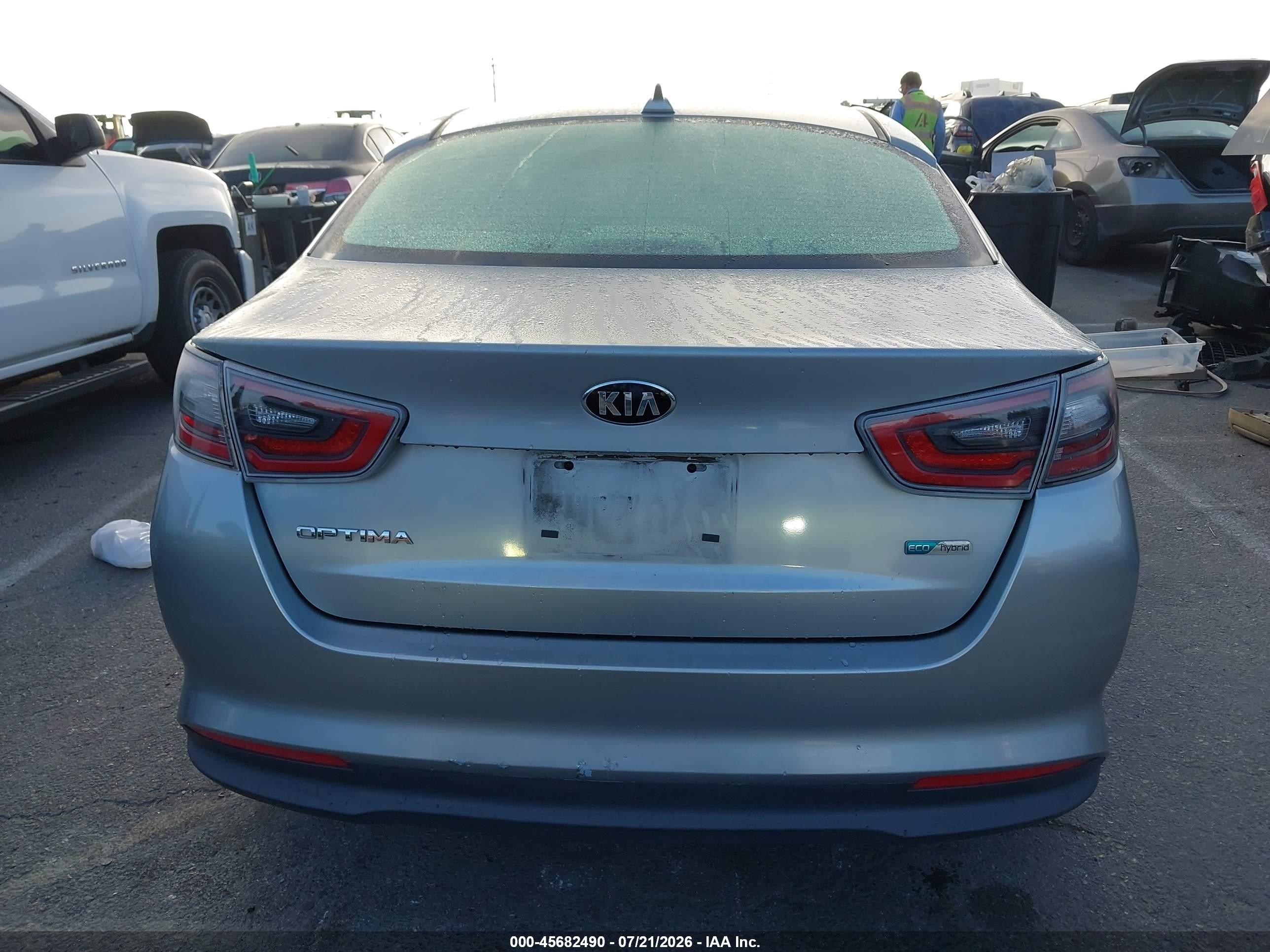 2015 Kia Optima Hybrid   Light Blue vin: KNAGM4AD2F5081295