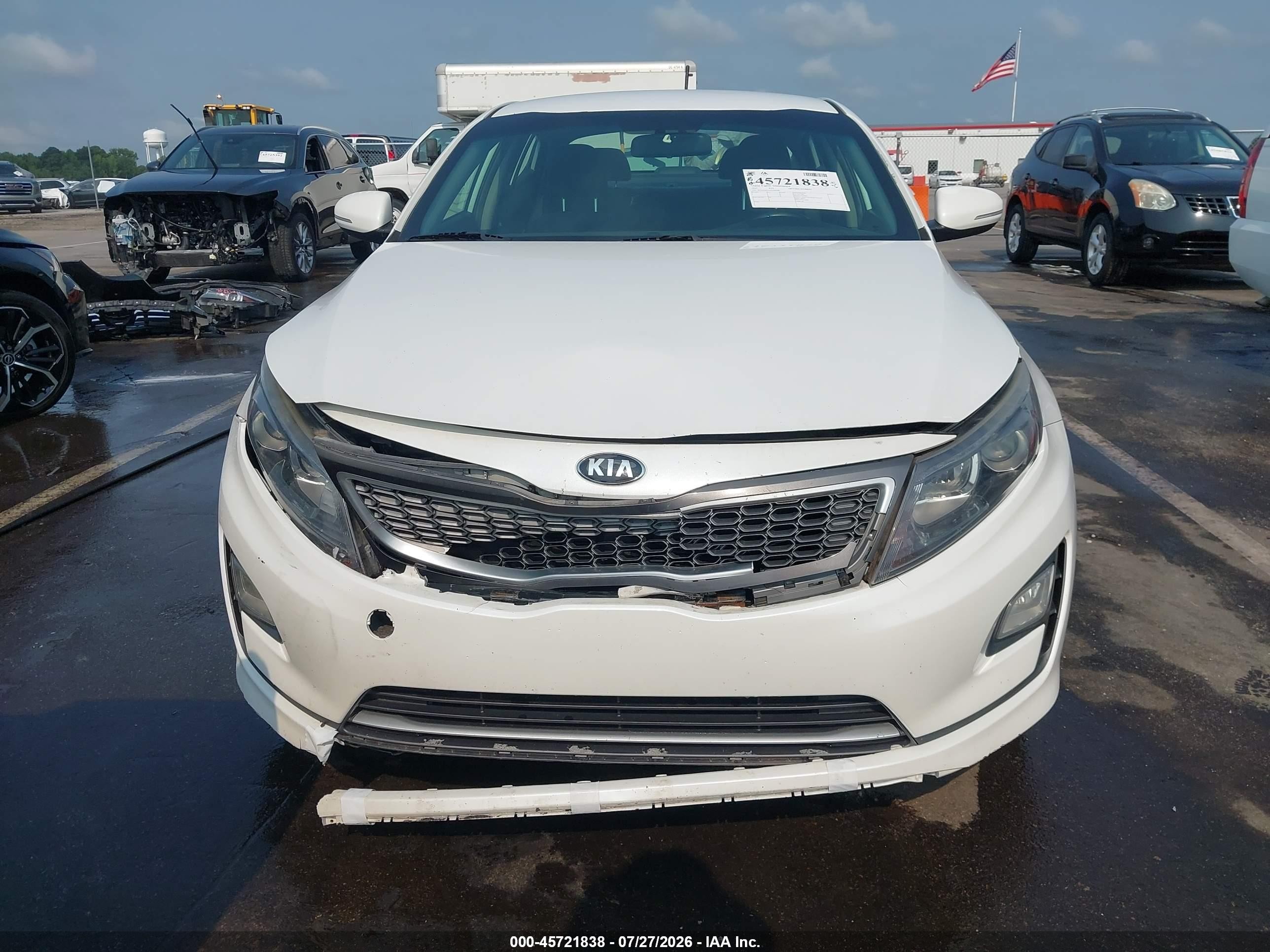 2015 Kia Optima Hybrid   White vin: KNAGM4AD2F5089588