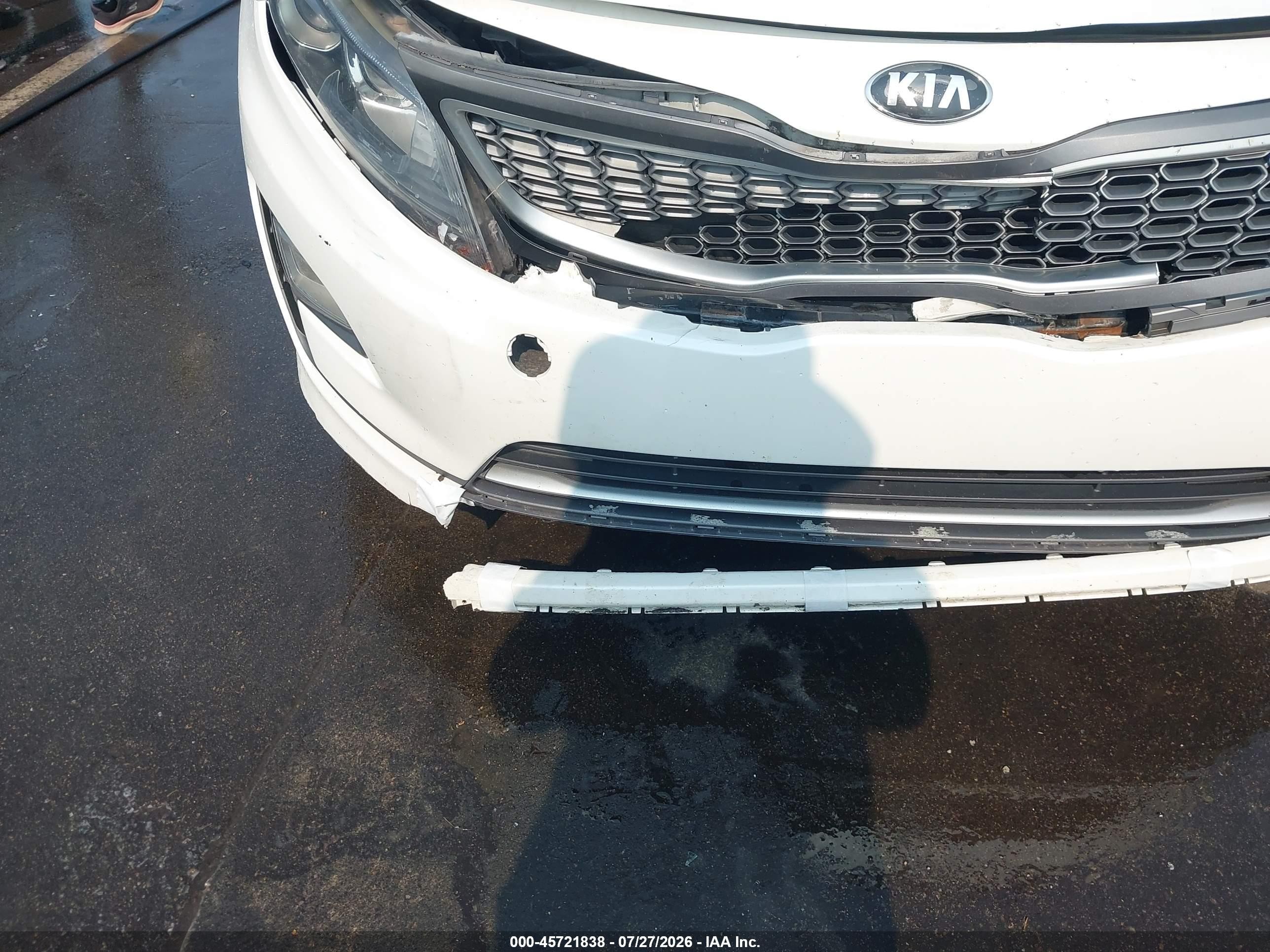 2015 Kia Optima Hybrid   White vin: KNAGM4AD2F5089588