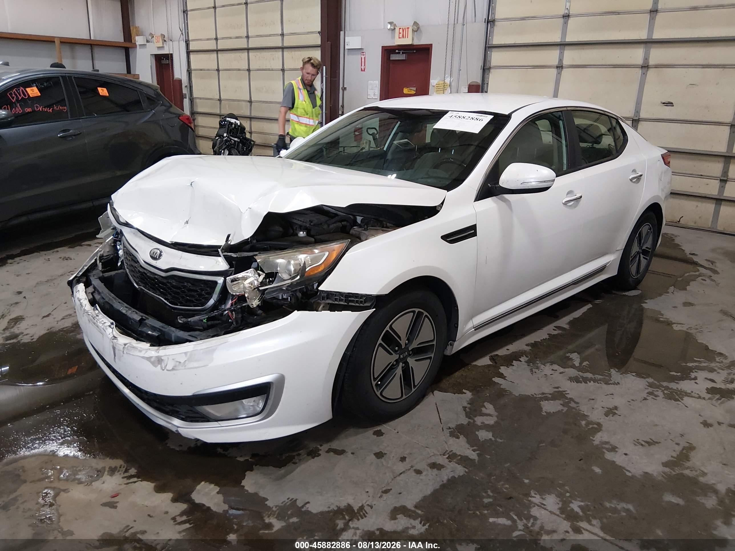 2012 Kia Optima Hybrid Ex White vin: KNAGM4AD3C5020761