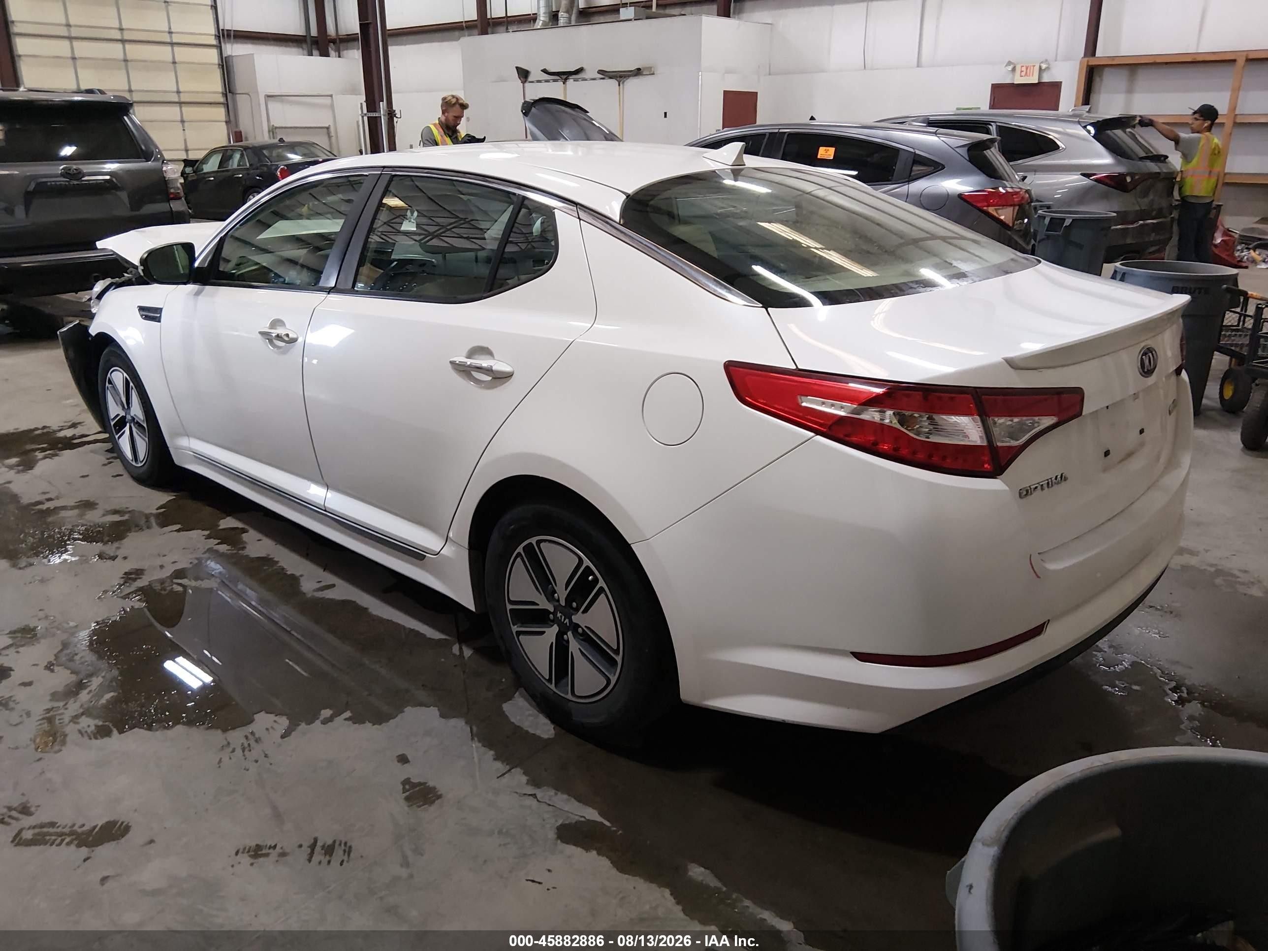 2012 Kia Optima Hybrid Ex White vin: KNAGM4AD3C5020761