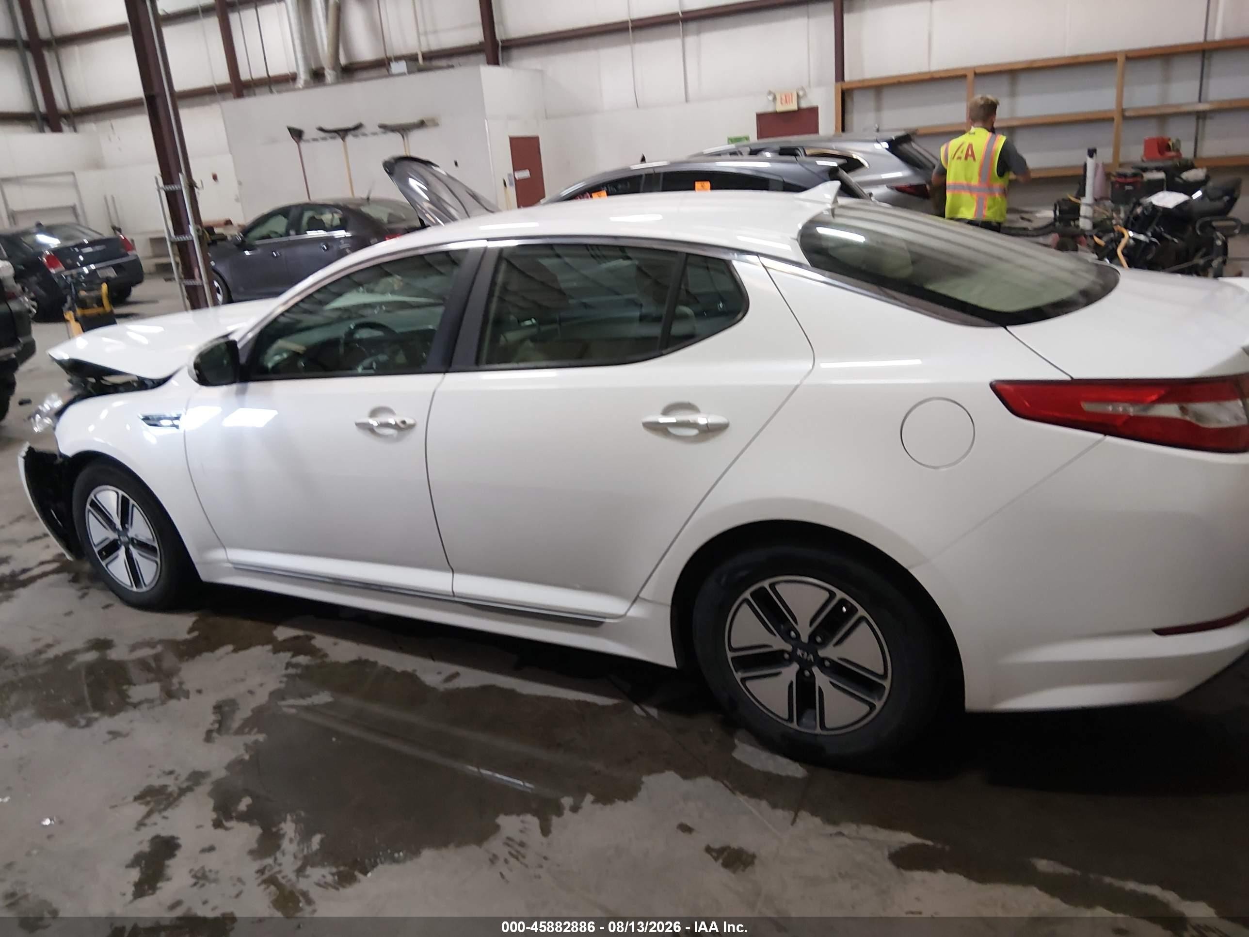 2012 Kia Optima Hybrid Ex White vin: KNAGM4AD3C5020761