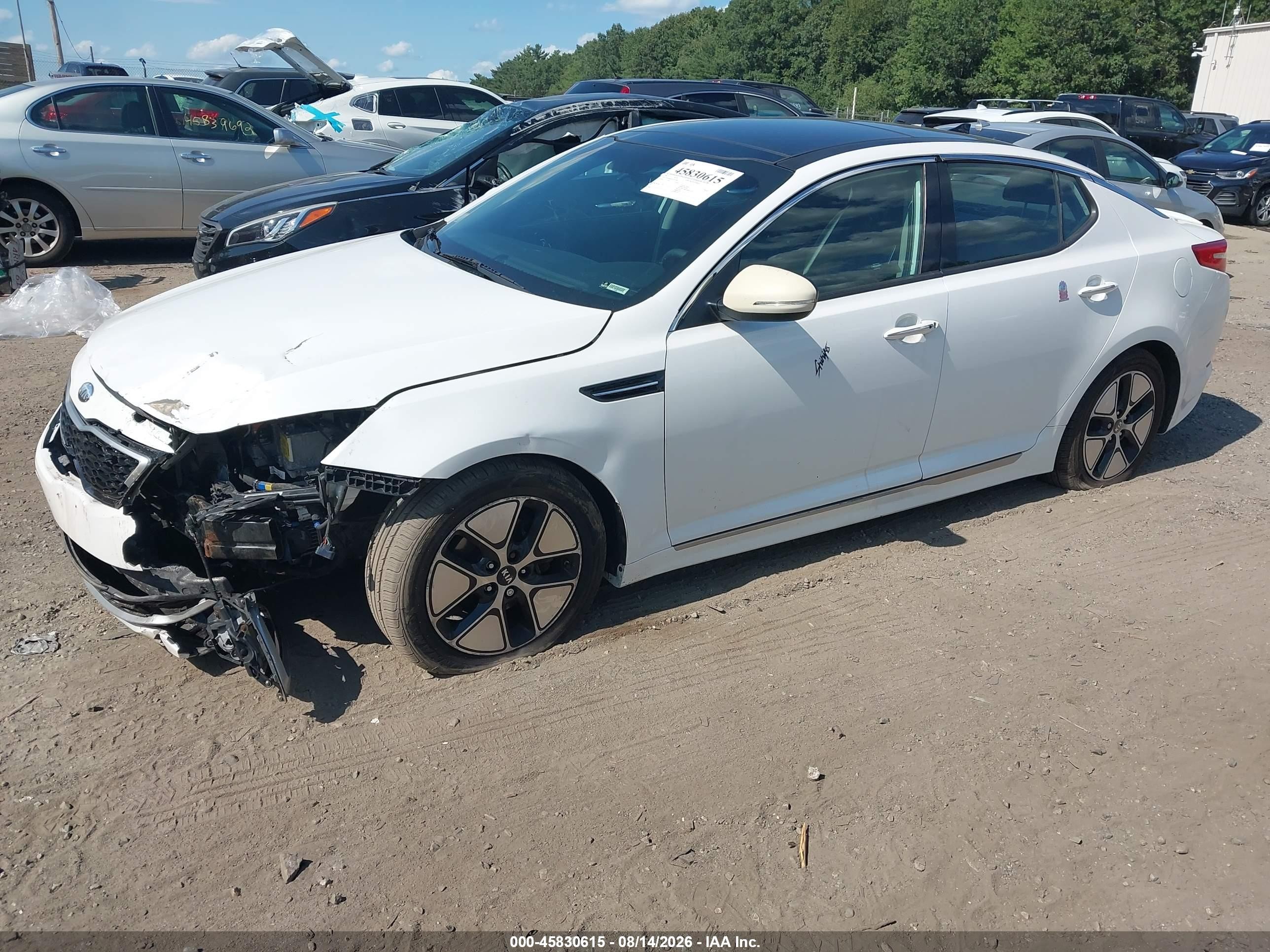 2012 Kia Optima Hybrid Ex Белый vin: KNAGM4AD3C5033090