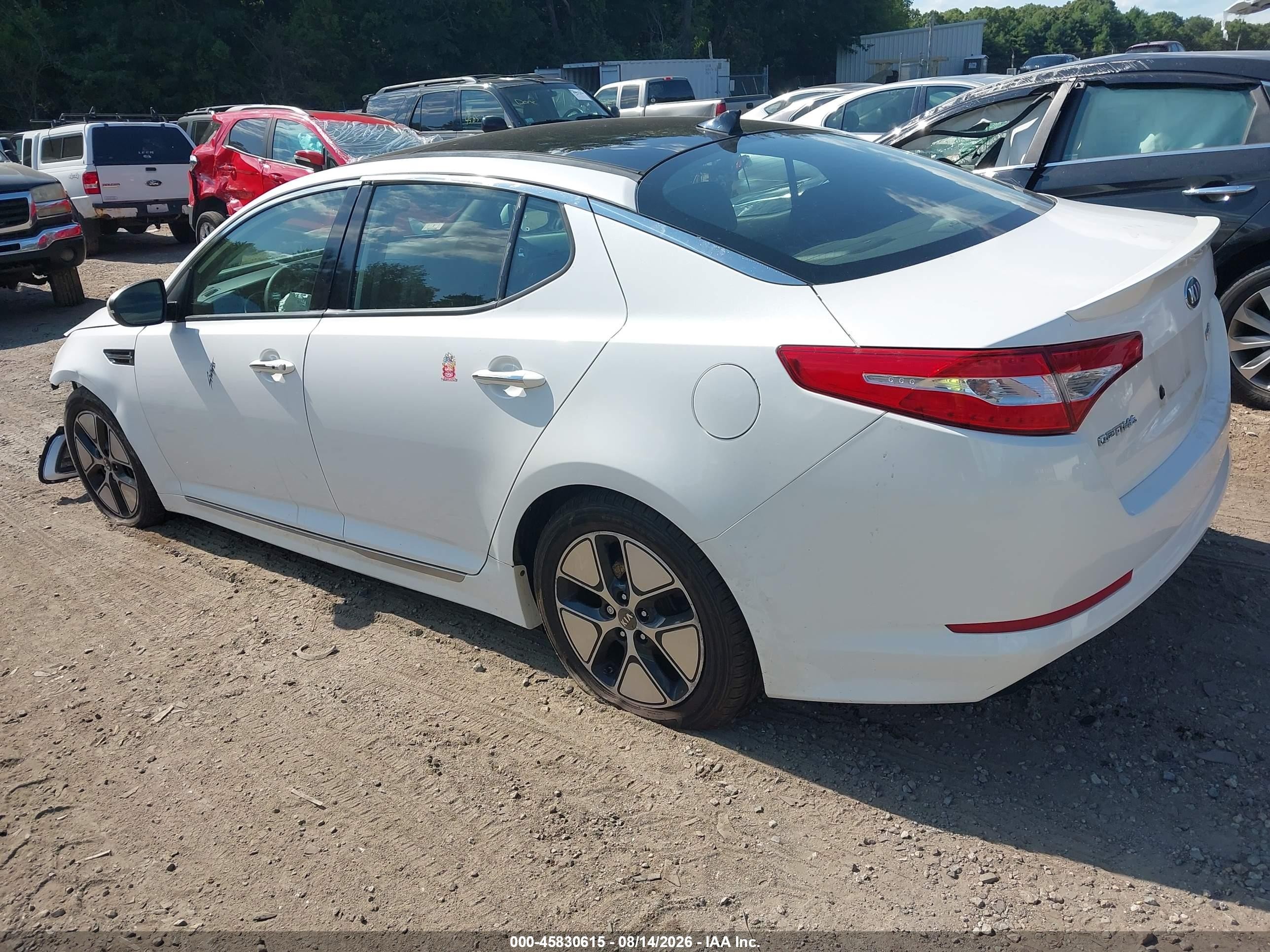 2012 Kia Optima Hybrid Ex Белый vin: KNAGM4AD3C5033090