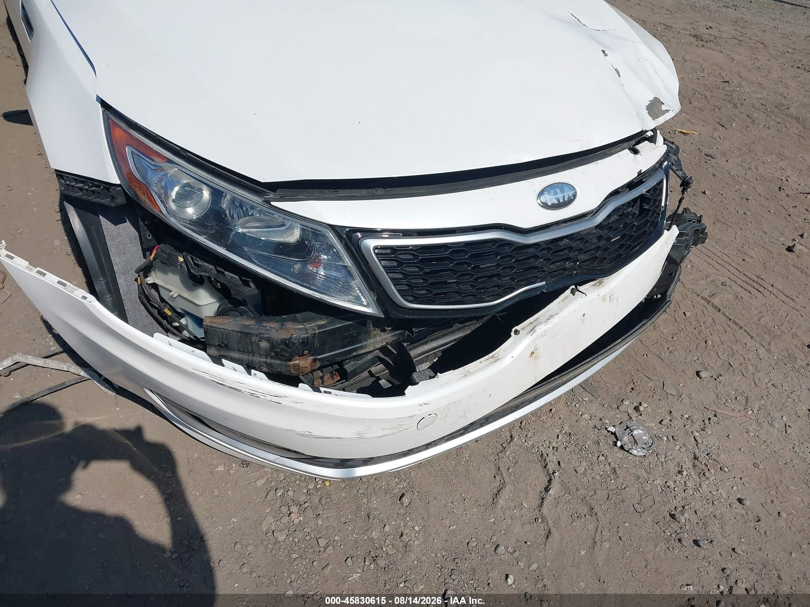 2012 Kia Optima Hybrid Ex Белый vin: KNAGM4AD3C5033090