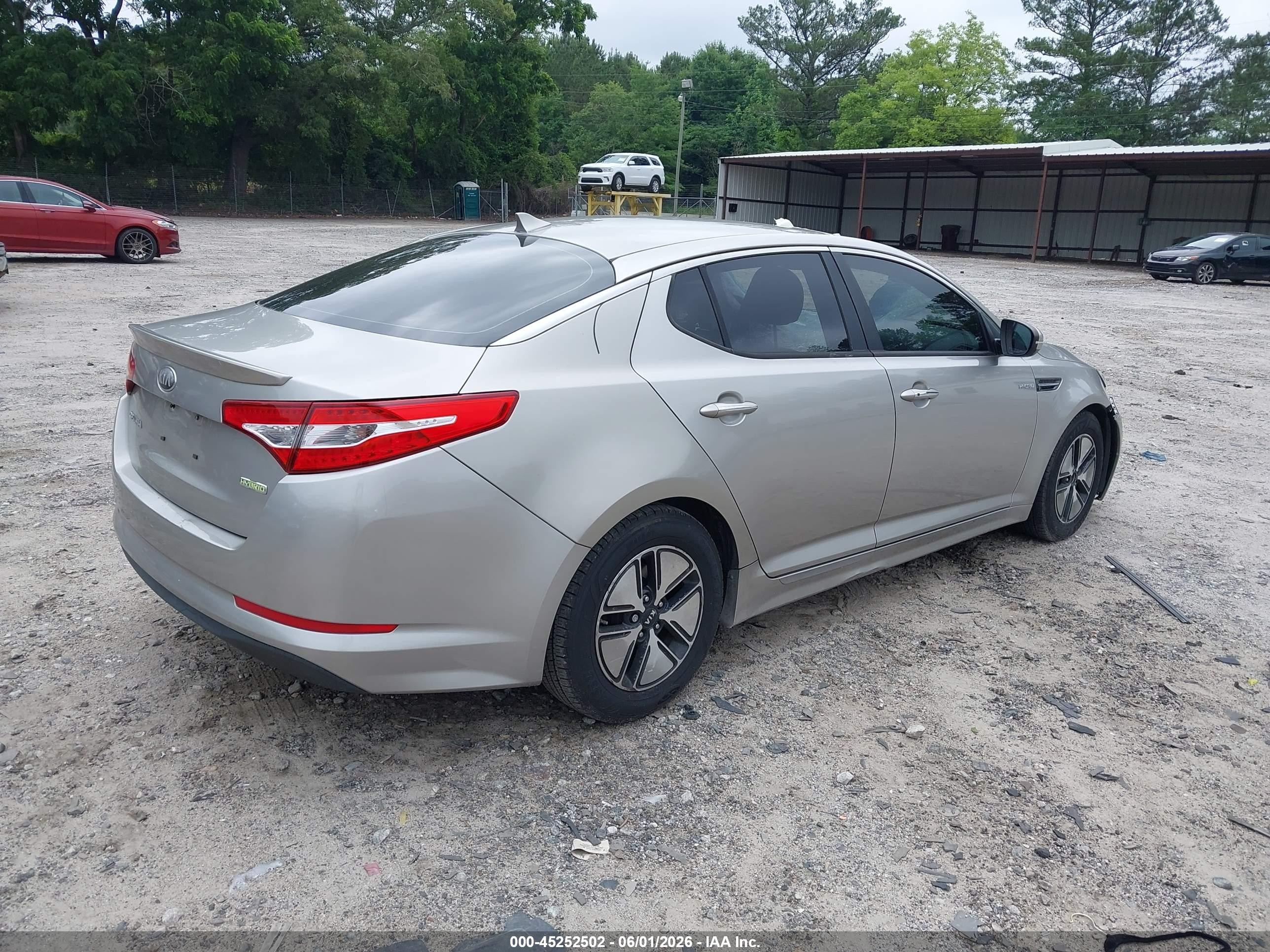 2013 Kia Optima Hybrid Lx Silver vin: KNAGM4AD3D5042812