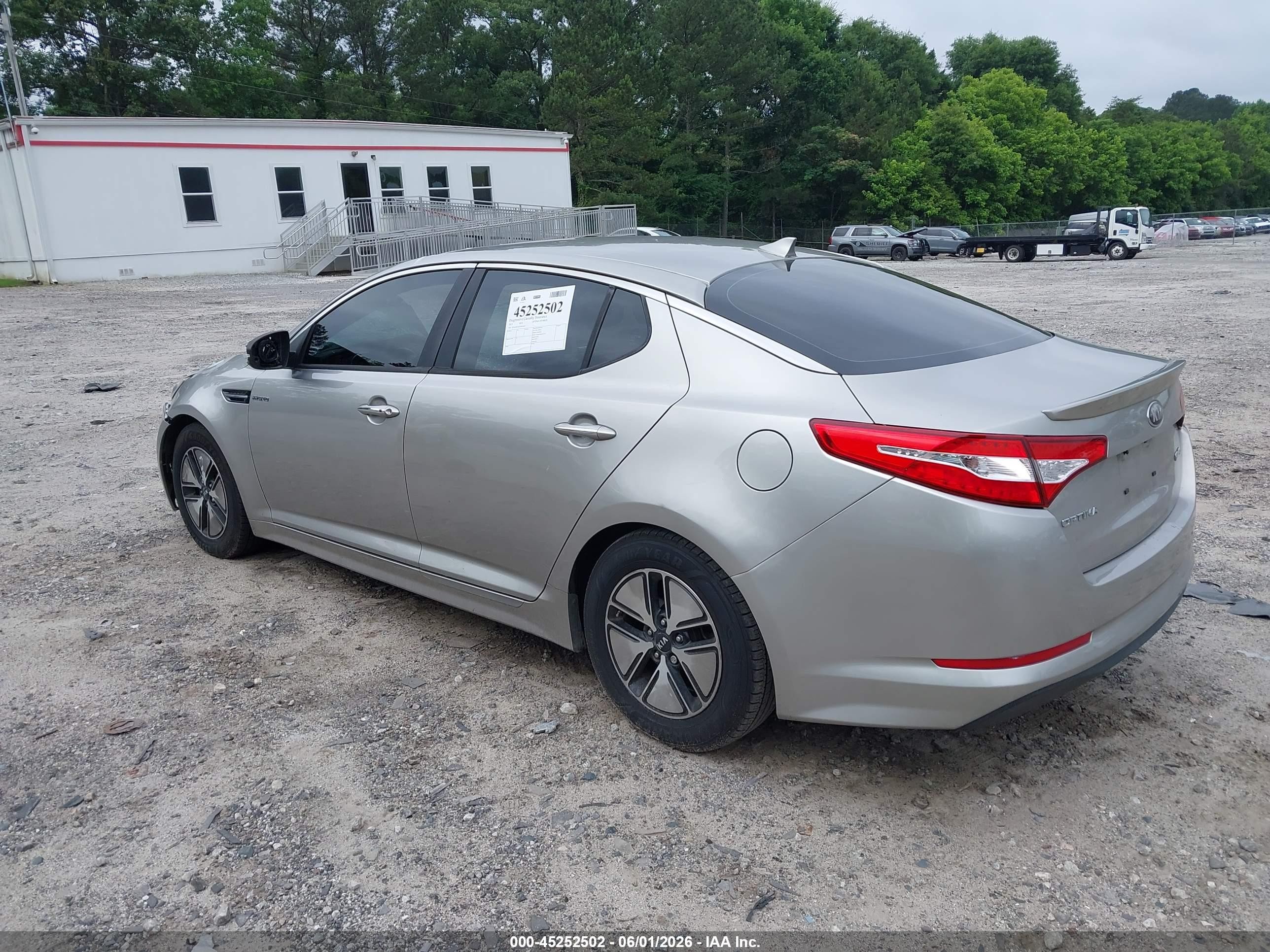 2013 Kia Optima Hybrid Lx Silver vin: KNAGM4AD3D5042812