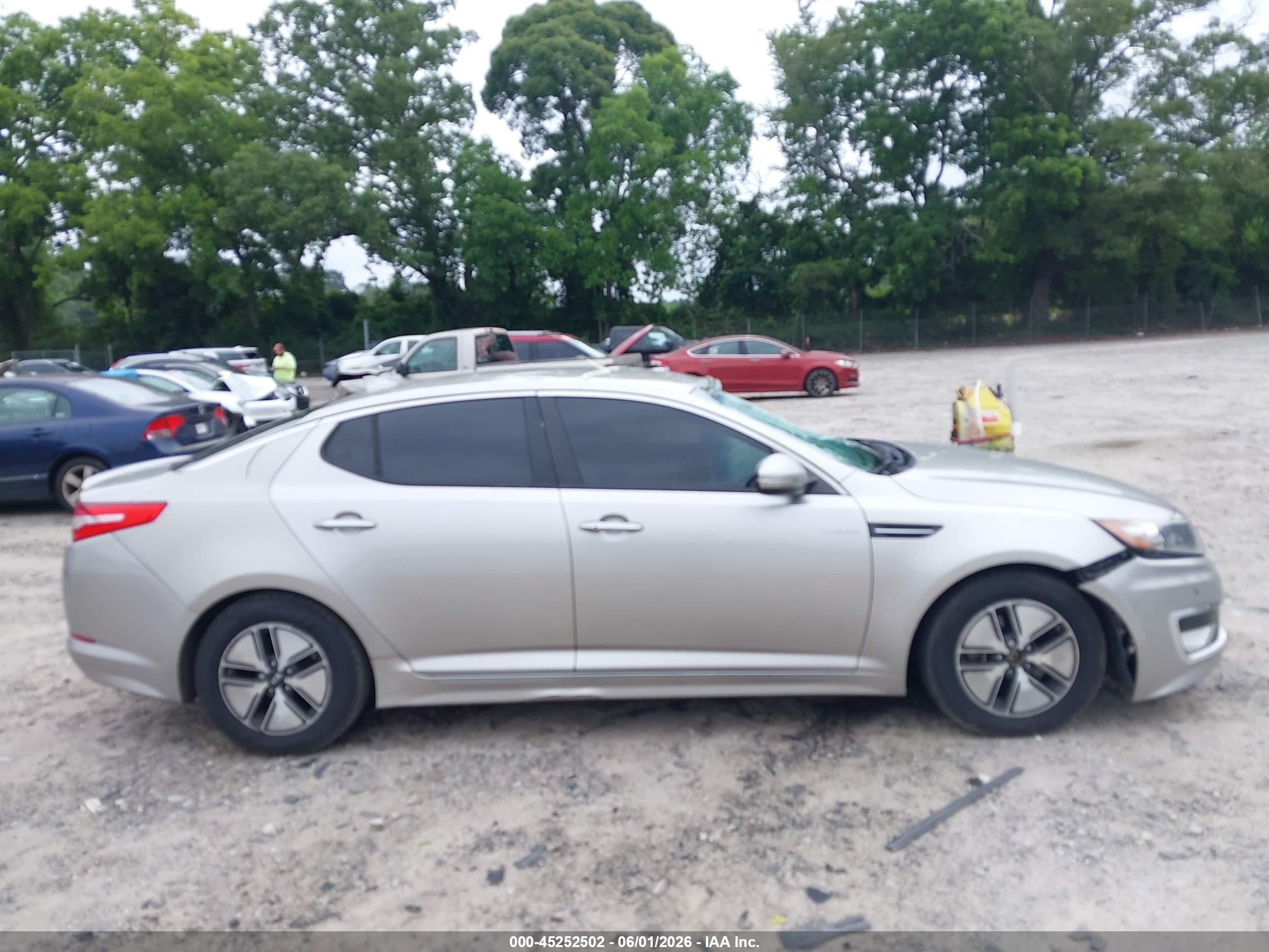 2013 Kia Optima Hybrid Lx Silver vin: KNAGM4AD3D5042812