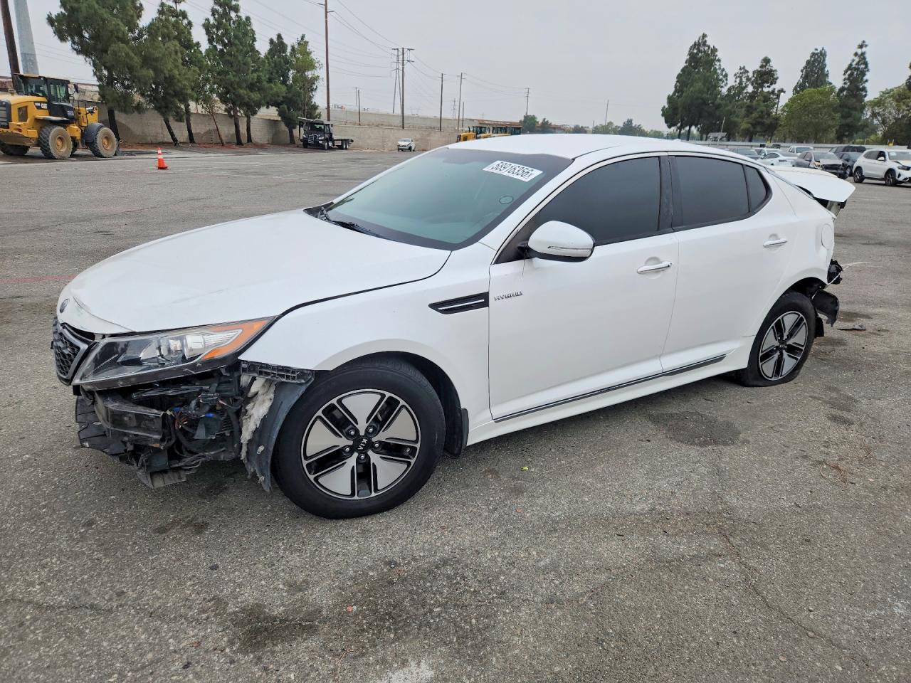 2013 Kia Optima Hybrid White vin: KNAGM4AD3D5046844