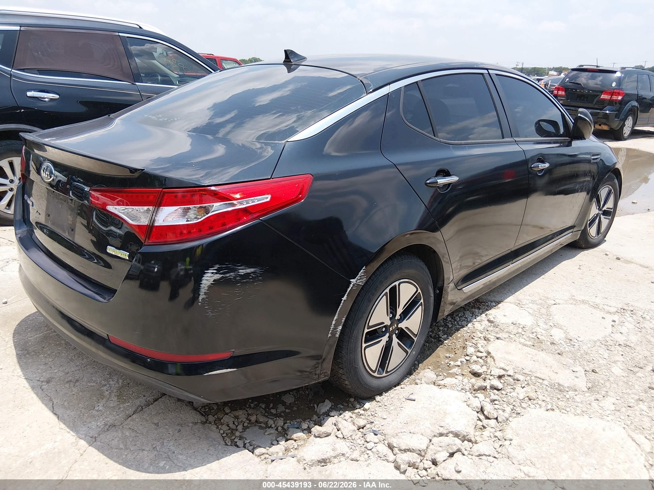 2013 Kia Optima Hybrid Lx Black vin: KNAGM4AD3D5052305