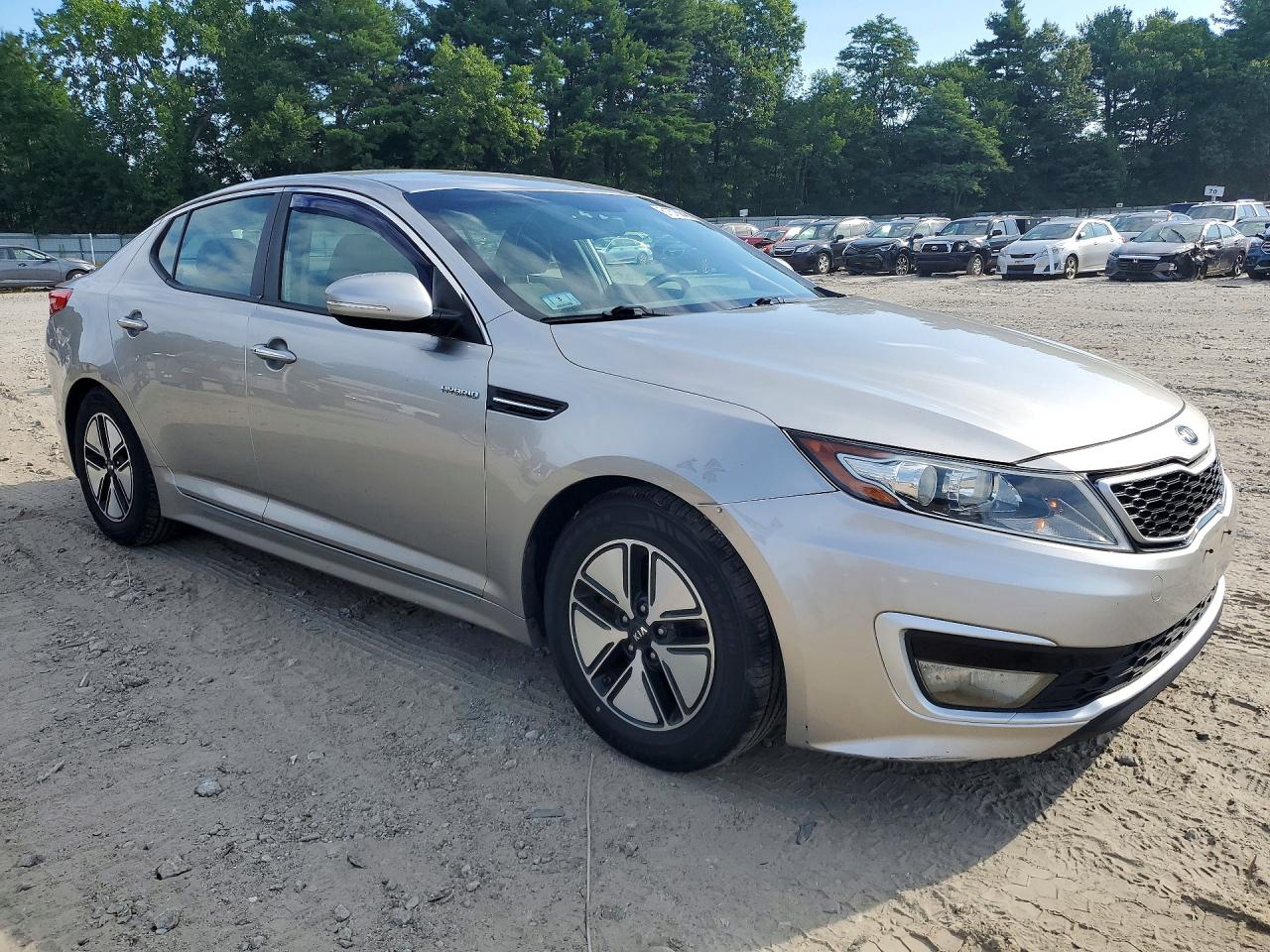 2013 Kia Optima Hybrid Silver vin: KNAGM4AD3D5060842