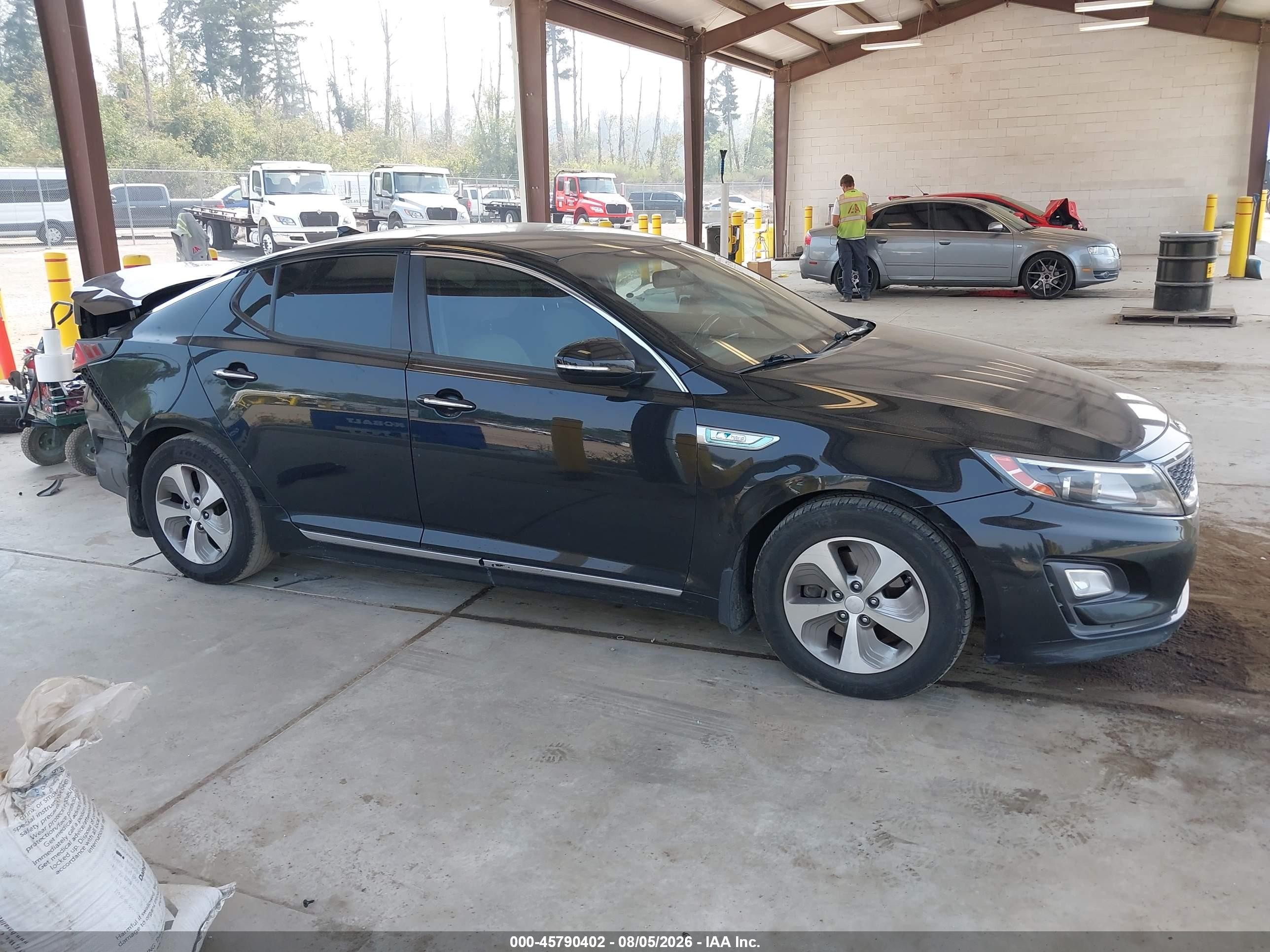 2014 Kia Optima Hybrid Lx Black vin: KNAGM4AD3E5068246