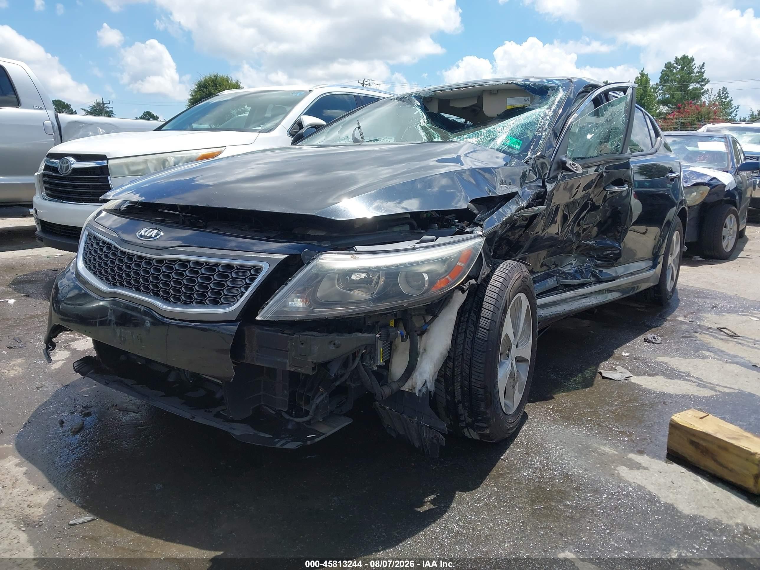 2014 Kia Optima Hybrid Lx Black vin: KNAGM4AD3E5075729
