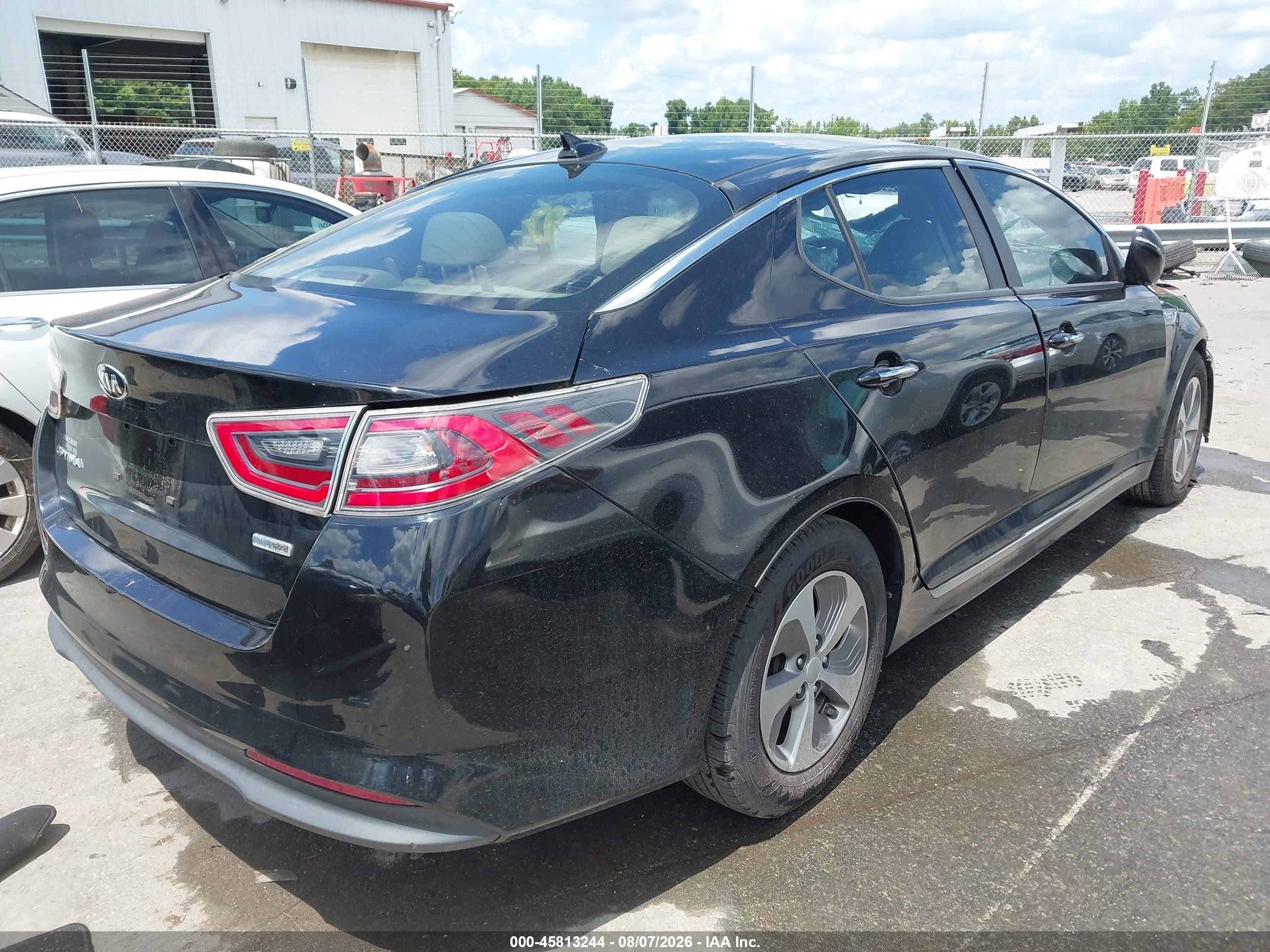 2014 Kia Optima Hybrid Lx Black vin: KNAGM4AD3E5075729