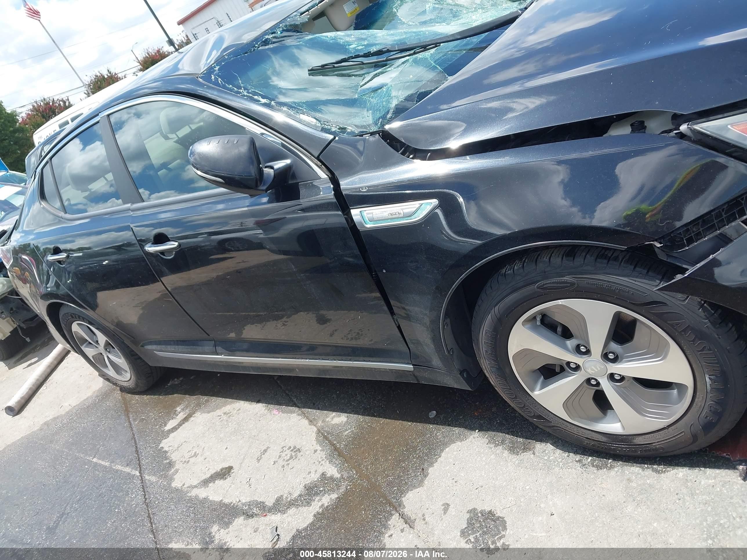 2014 Kia Optima Hybrid Lx Black vin: KNAGM4AD3E5075729