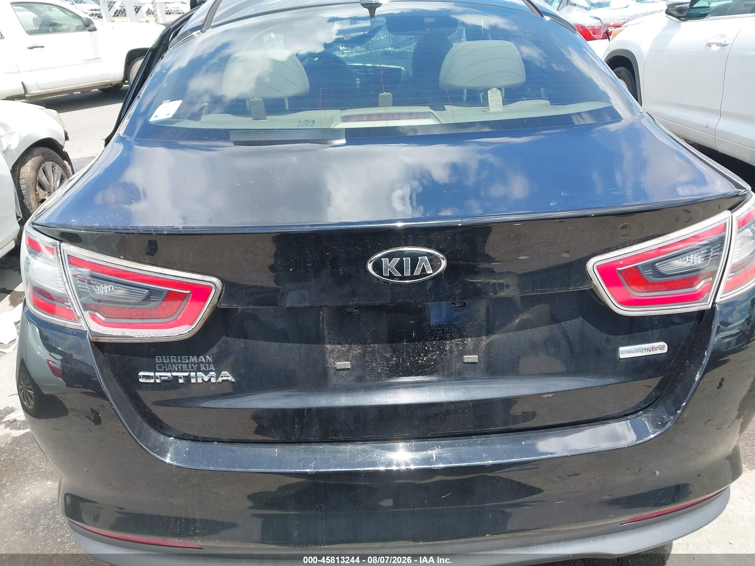 2014 Kia Optima Hybrid Lx Black vin: KNAGM4AD3E5075729