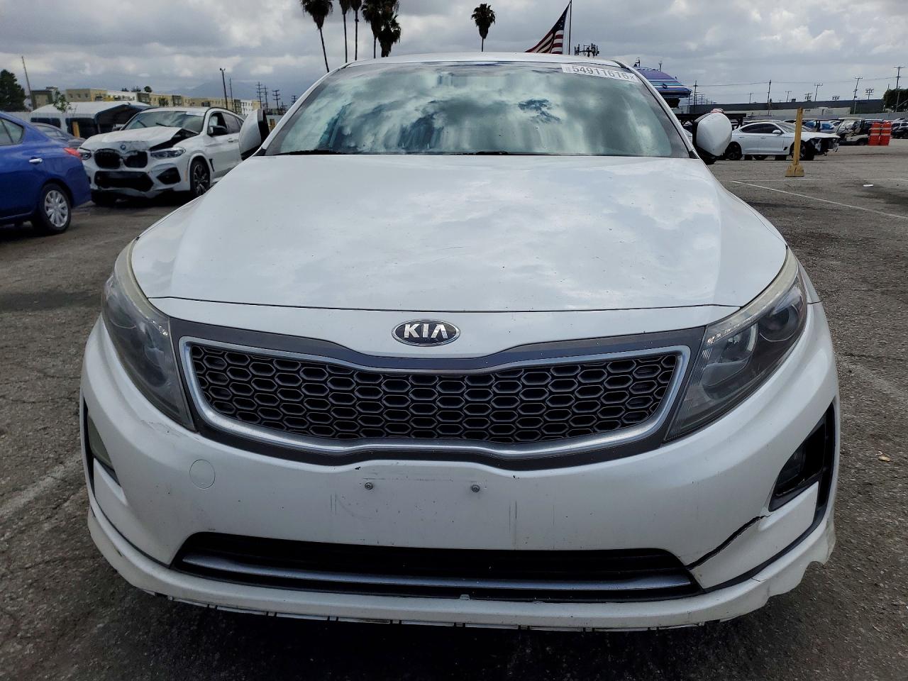 2015 Kia Optima Hybrid White vin: KNAGM4AD3F5083072
