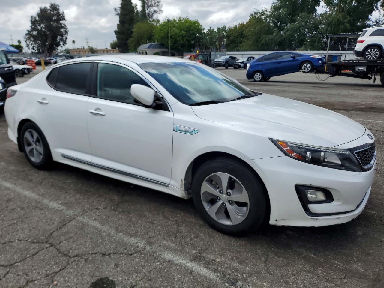 2015 Kia Optima Hybrid White vin: KNAGM4AD3F5083072