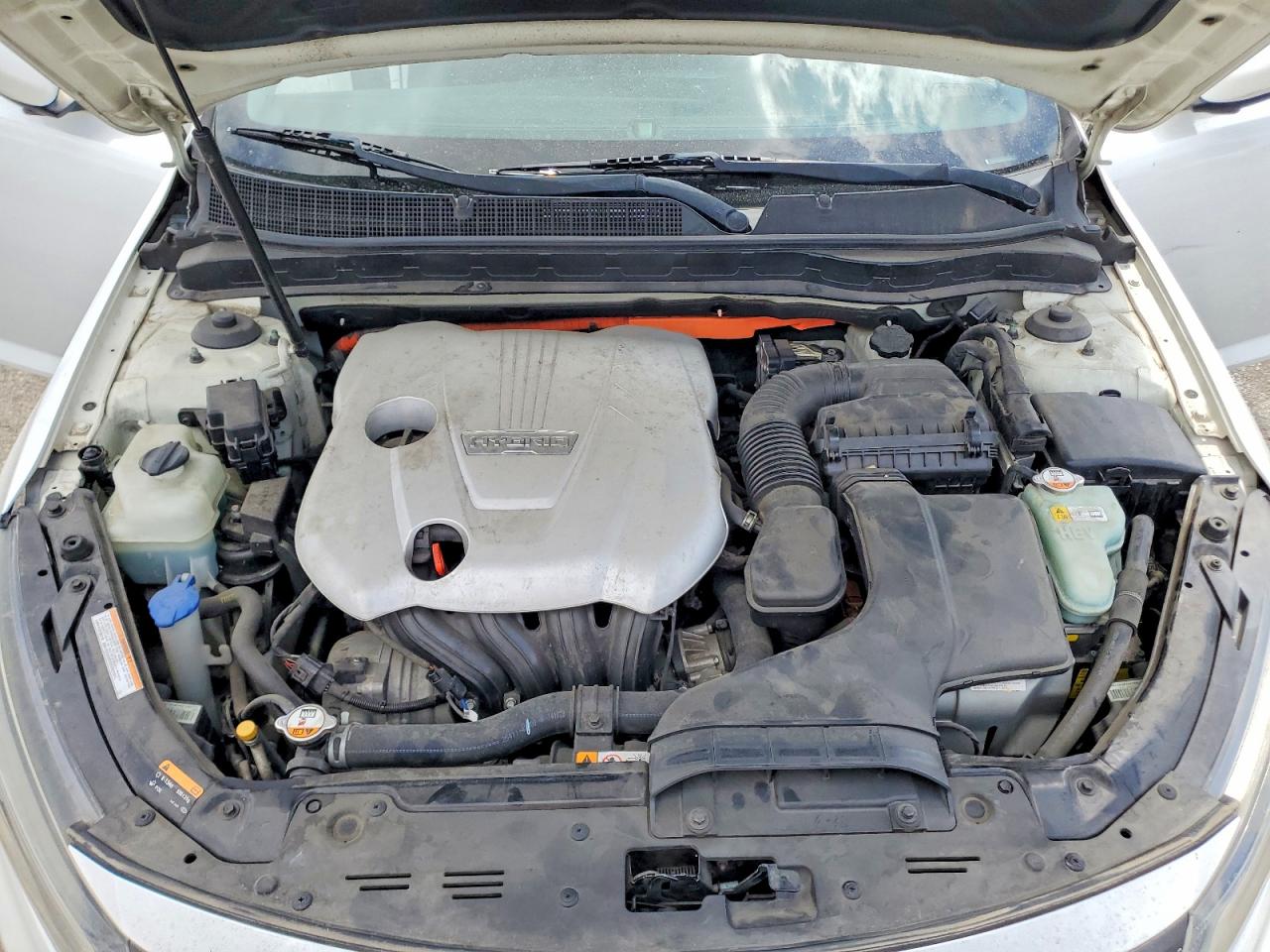 2015 Kia Optima Hybrid White vin: KNAGM4AD3F5083072