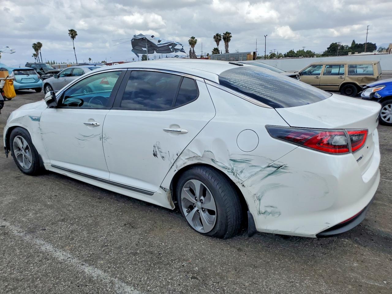 2015 Kia Optima Hybrid White vin: KNAGM4AD3F5083072