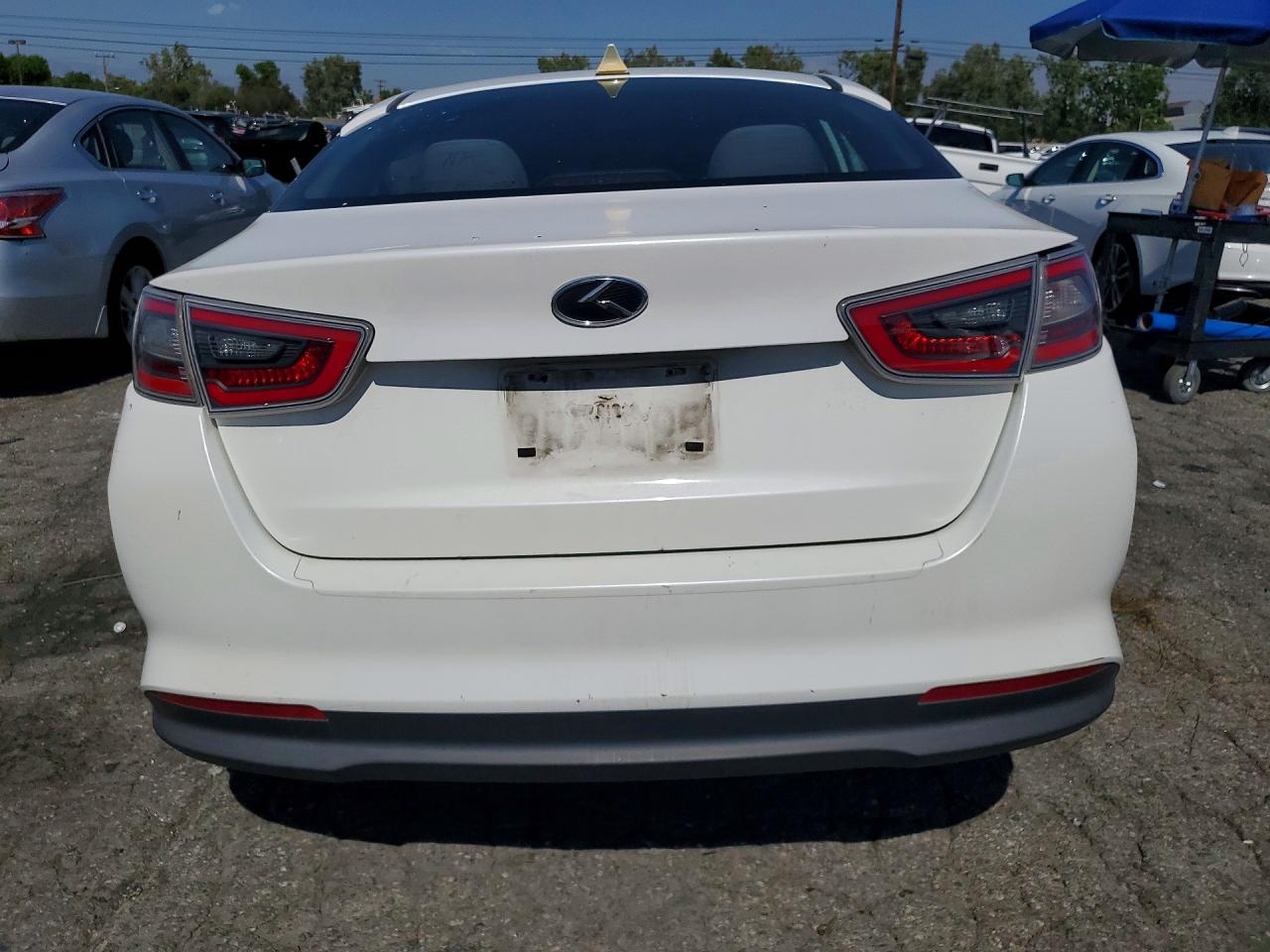 2015 Kia Optima Hybrid White vin: KNAGM4AD3F5085758