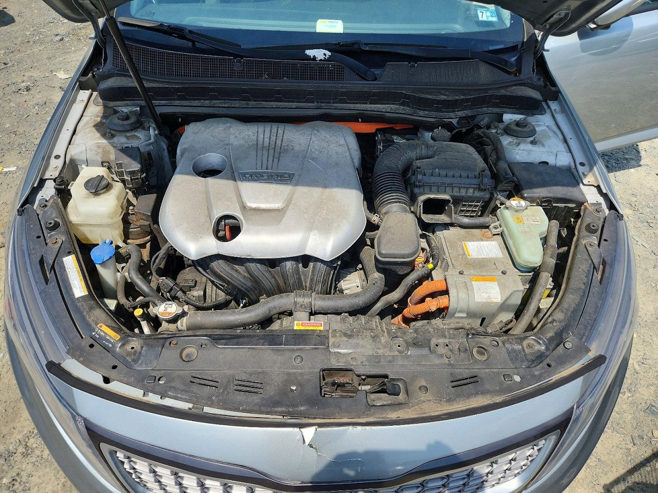 2015 Kia Optima Hybrid Silver vin: KNAGM4AD3F5086232