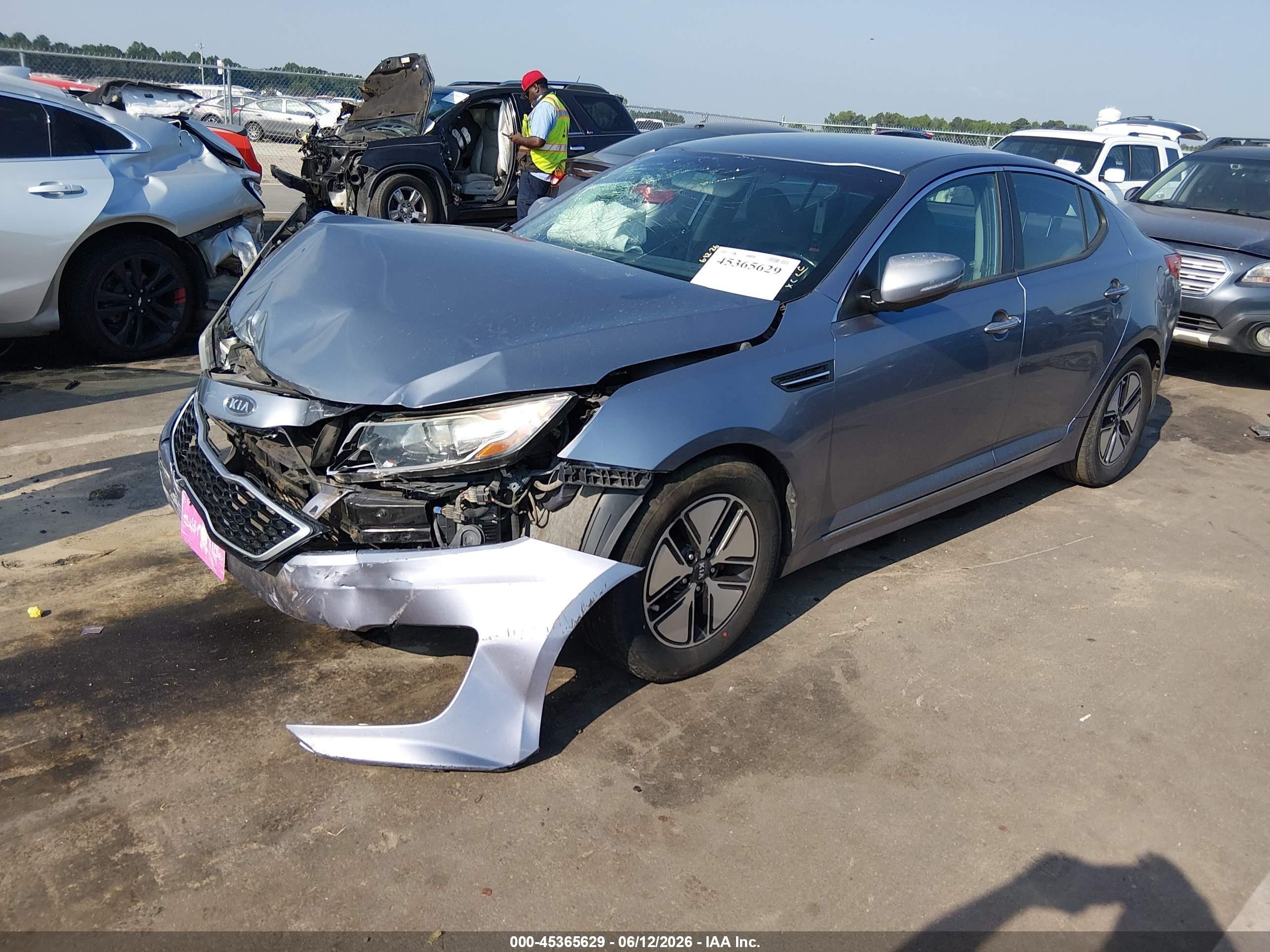 2011 Kia Optima Hybrid Ex Silver vin: KNAGM4AD4B5003448