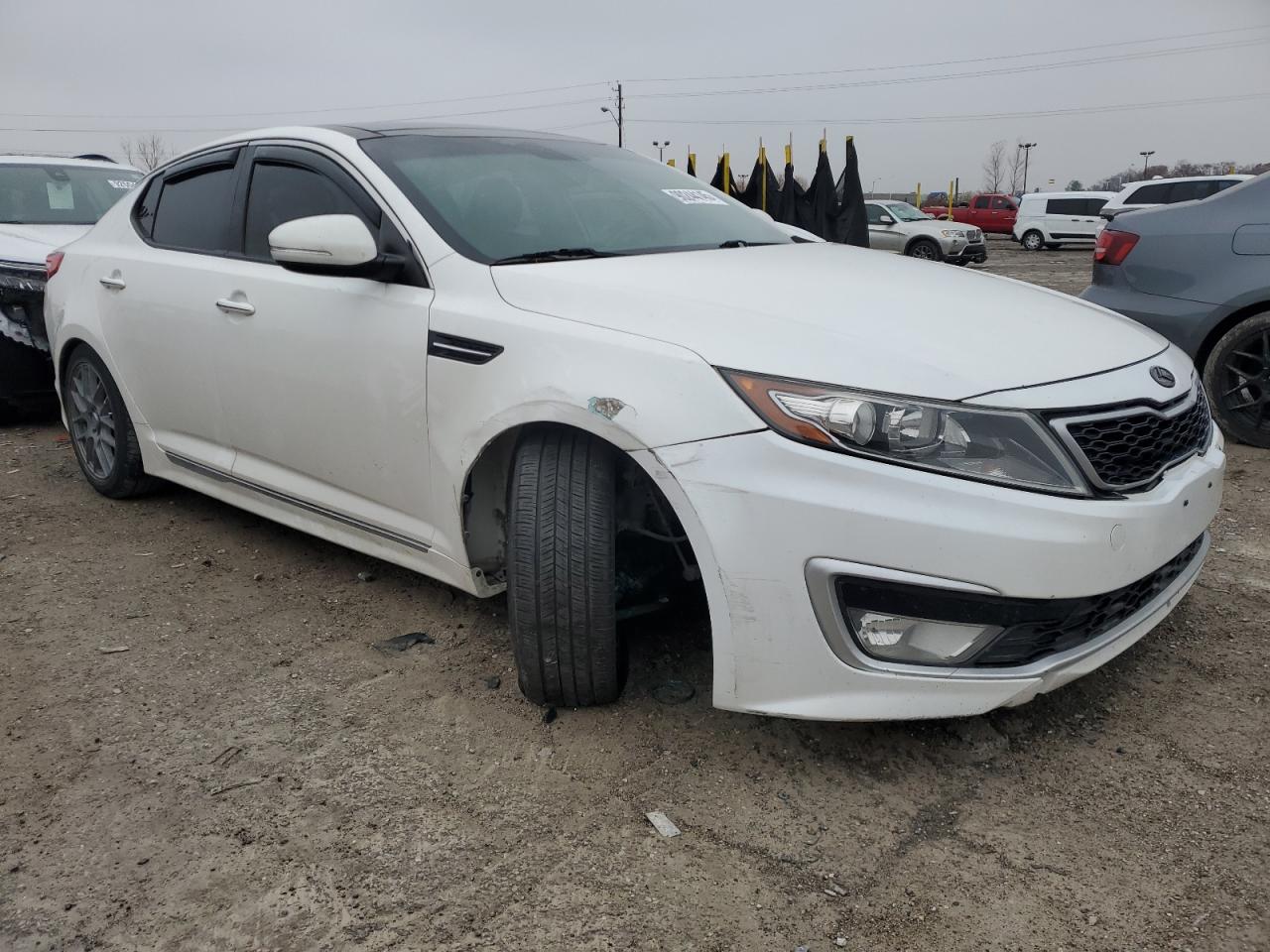 2013 Kia Optima Hybrid Ex White vin: KNAGM4AD4D5042883