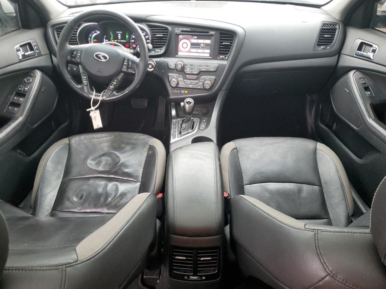 2013 Kia Optima Hybrid Ex White vin: KNAGM4AD4D5042883