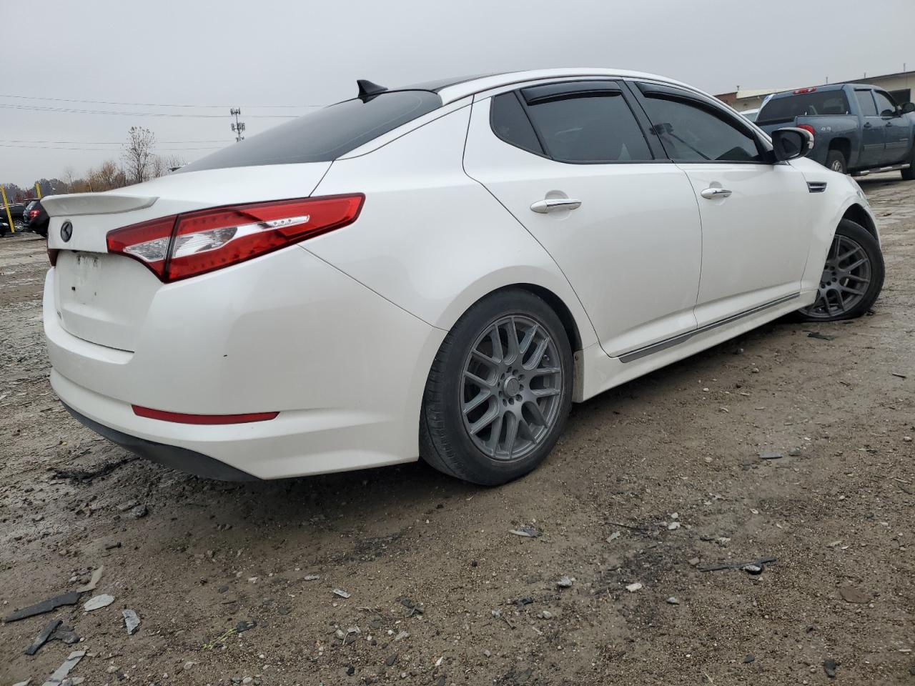 2013 Kia Optima Hybrid Ex White vin: KNAGM4AD4D5042883