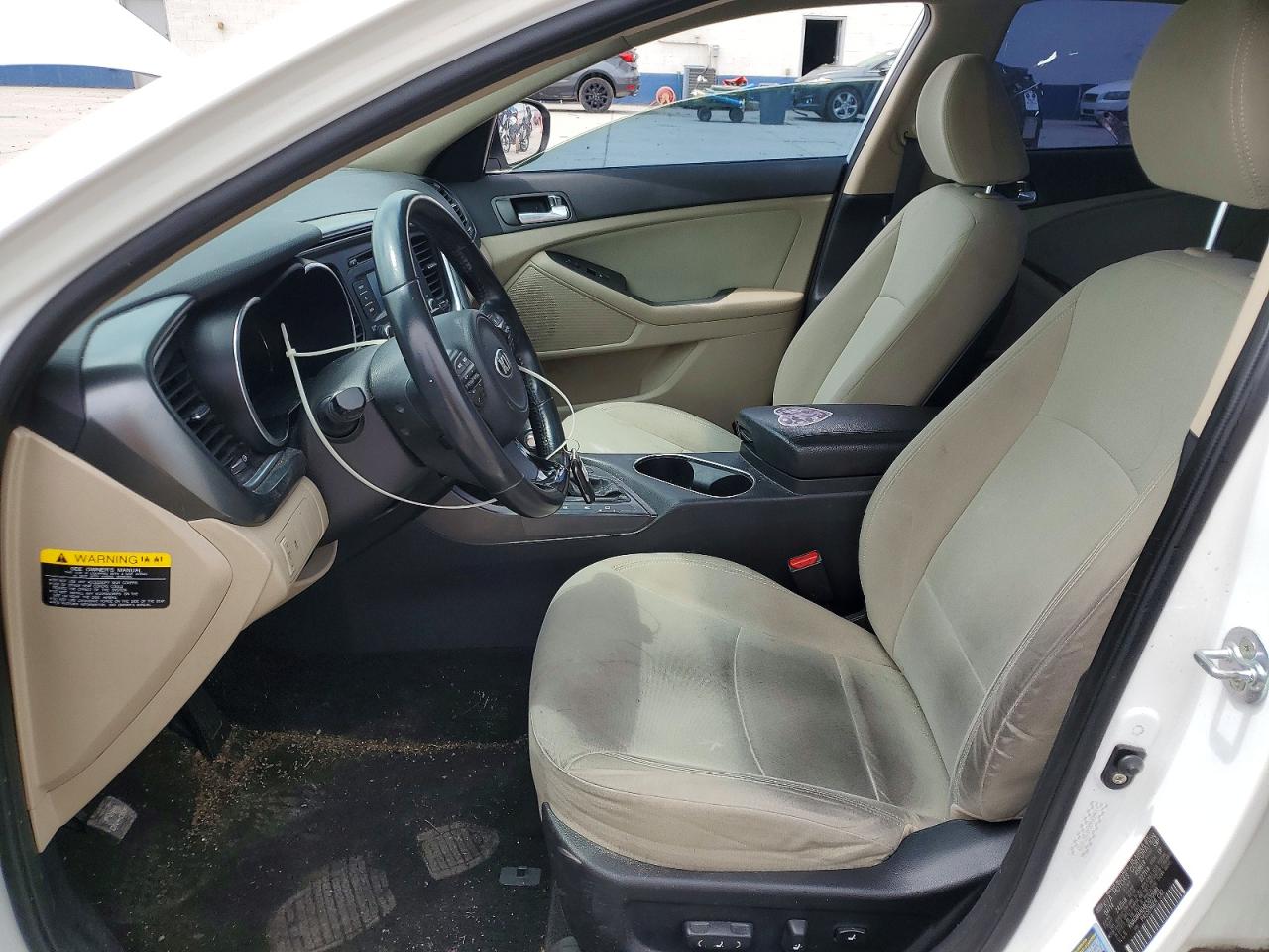 2014 Kia Optima Hybrid White vin: KNAGM4AD4E5070989