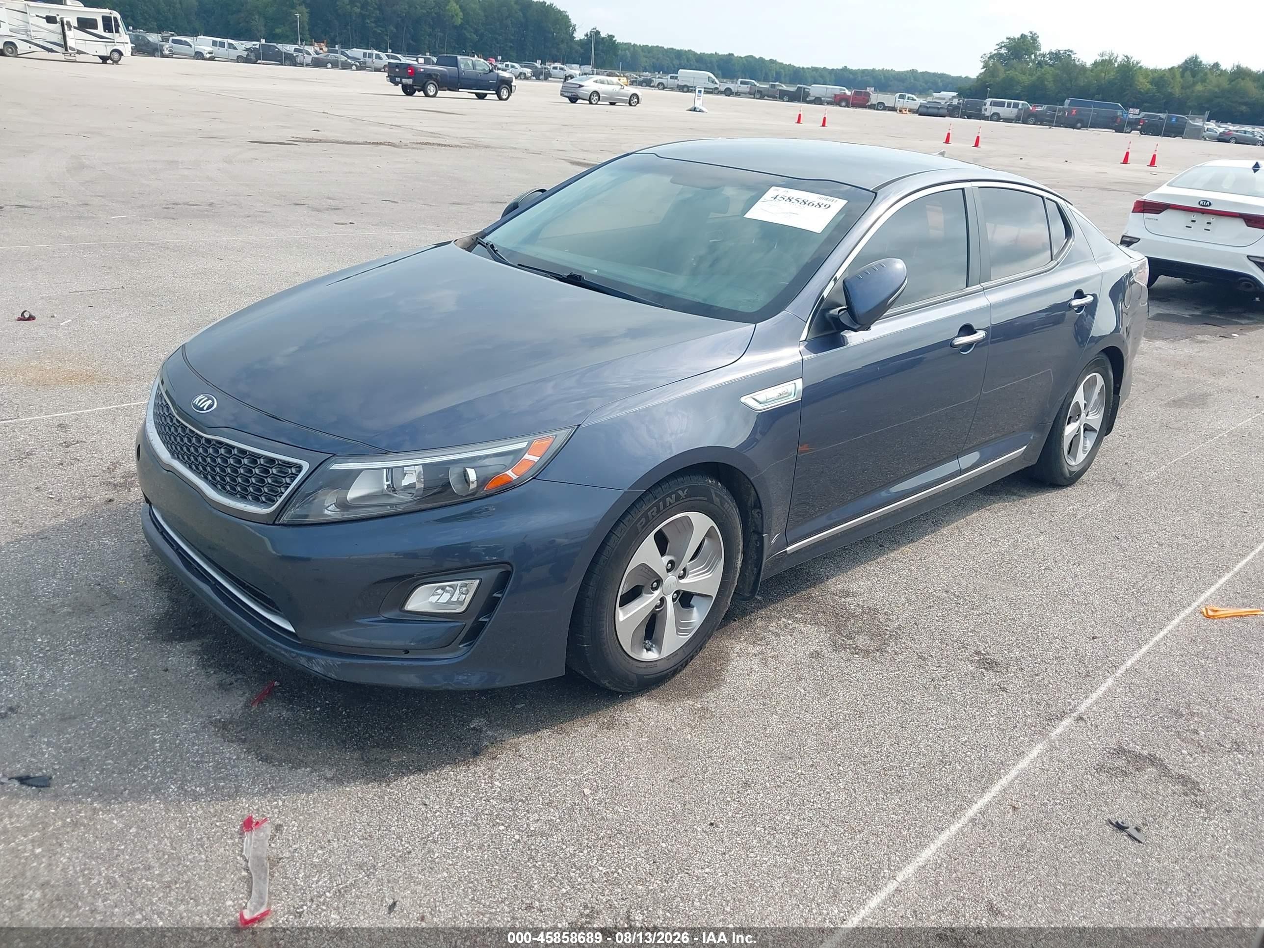 2015 Kia Optima Hybrid Gray vin: KNAGM4AD4F5082917