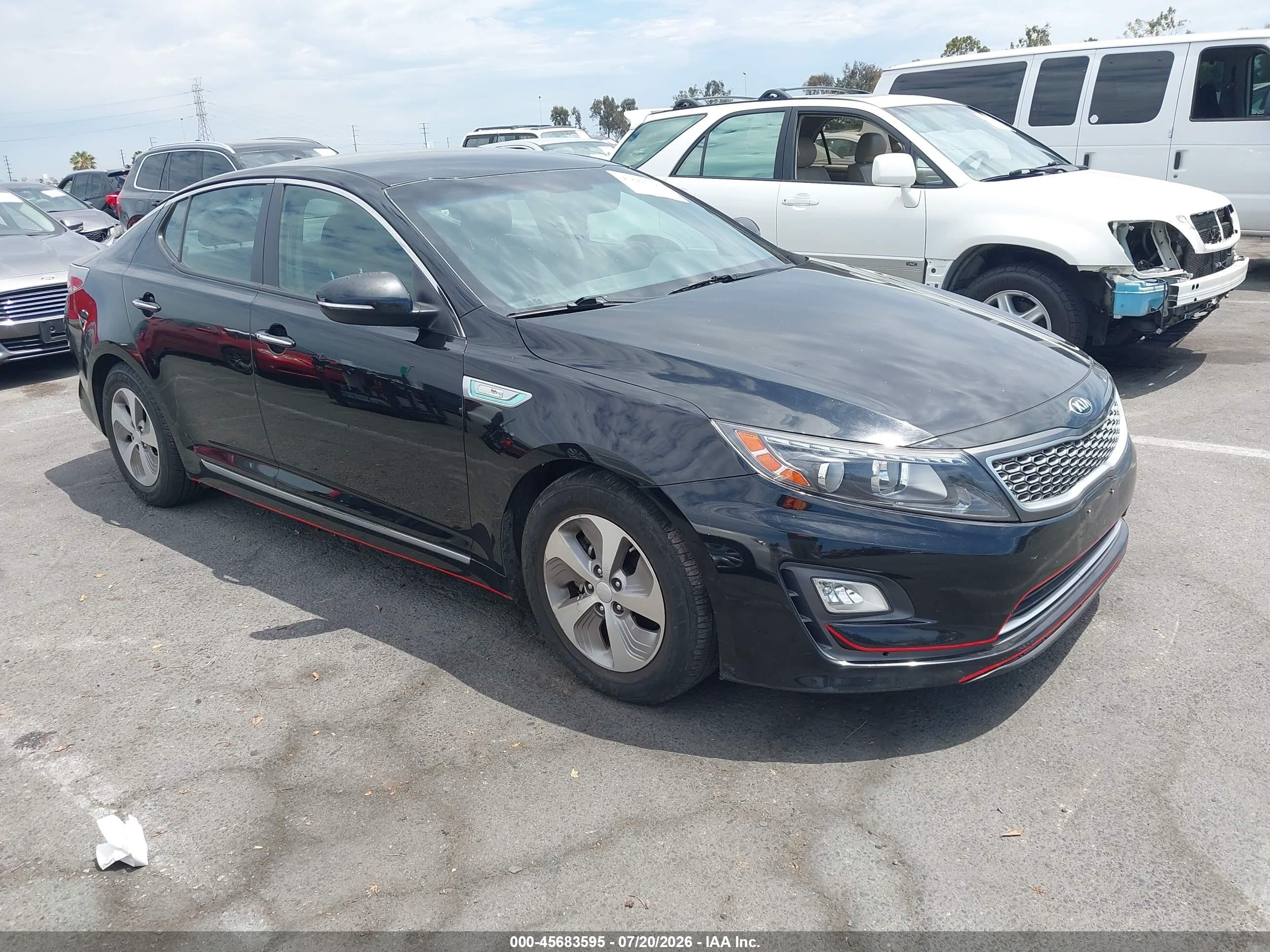 2015 Kia Optima Hybrid   Черный vin: KNAGM4AD4F5083520