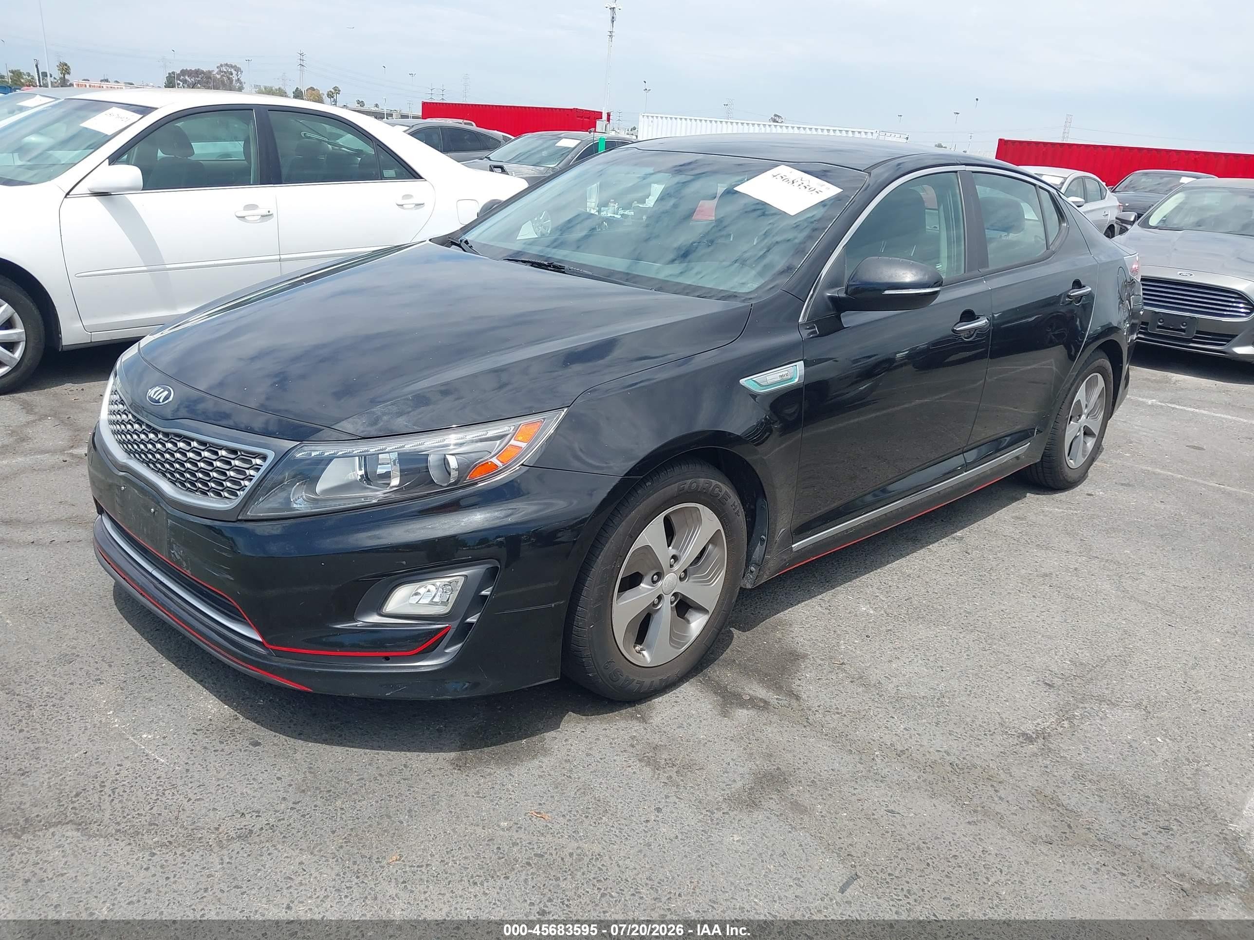 2015 Kia Optima Hybrid   Черный vin: KNAGM4AD4F5083520